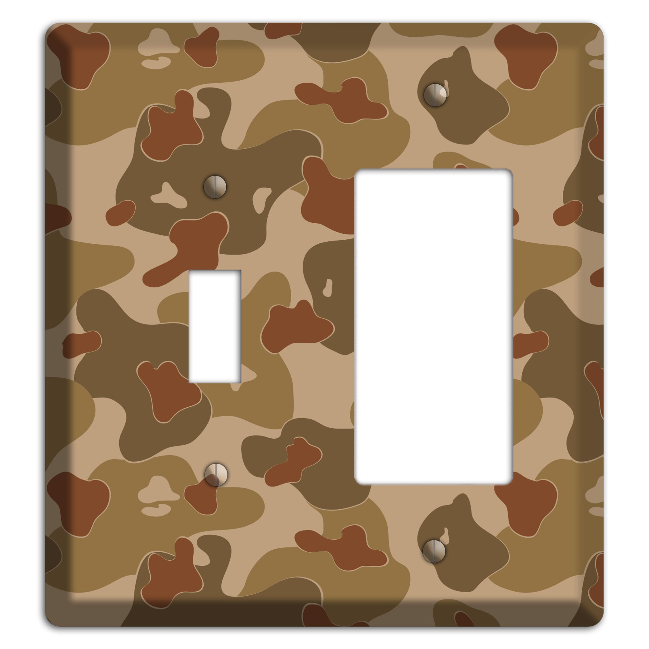 Earth Brown Camo Toggle / Rocker Wallplate