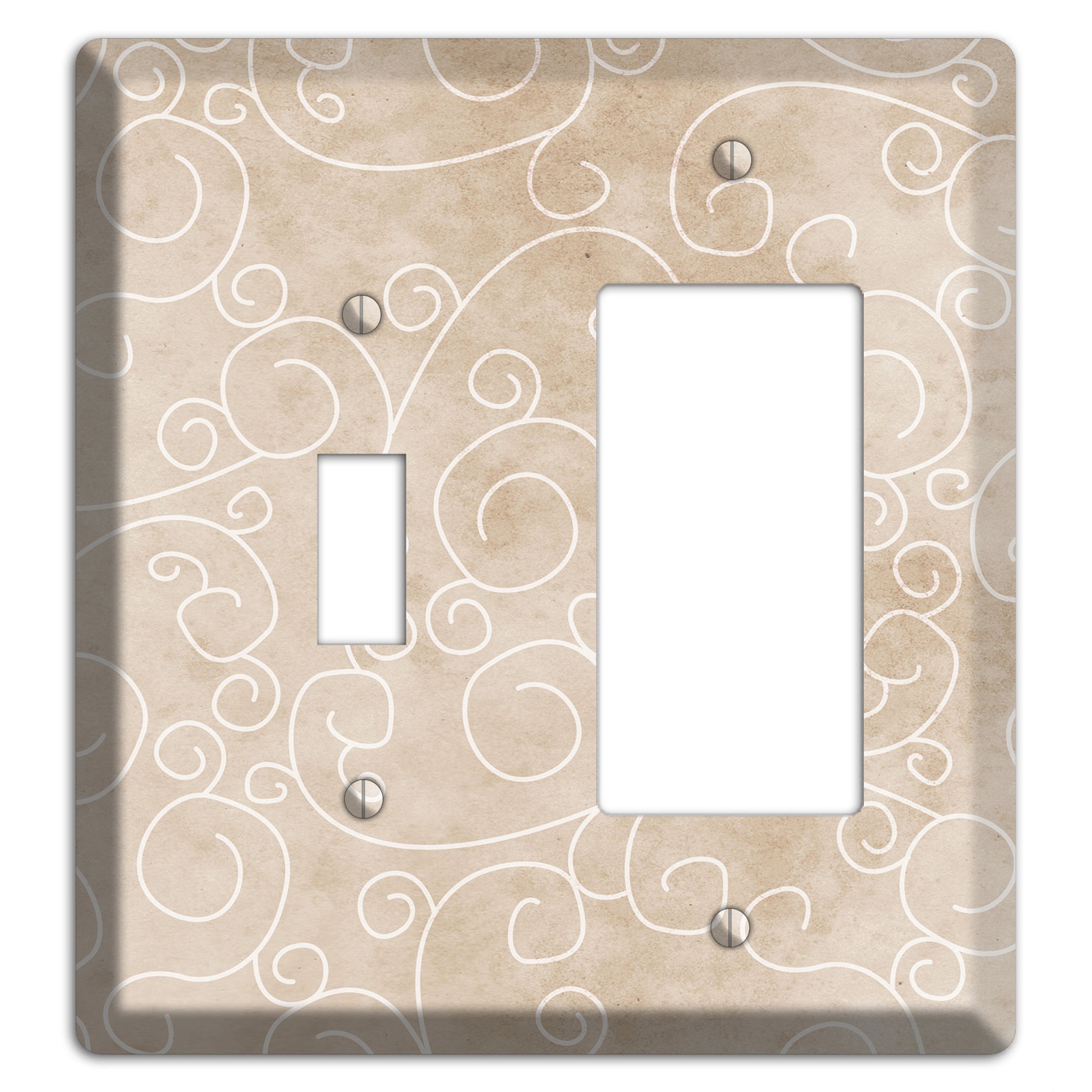 Wafer Neutral Texture Toggle / Rocker Wallplate