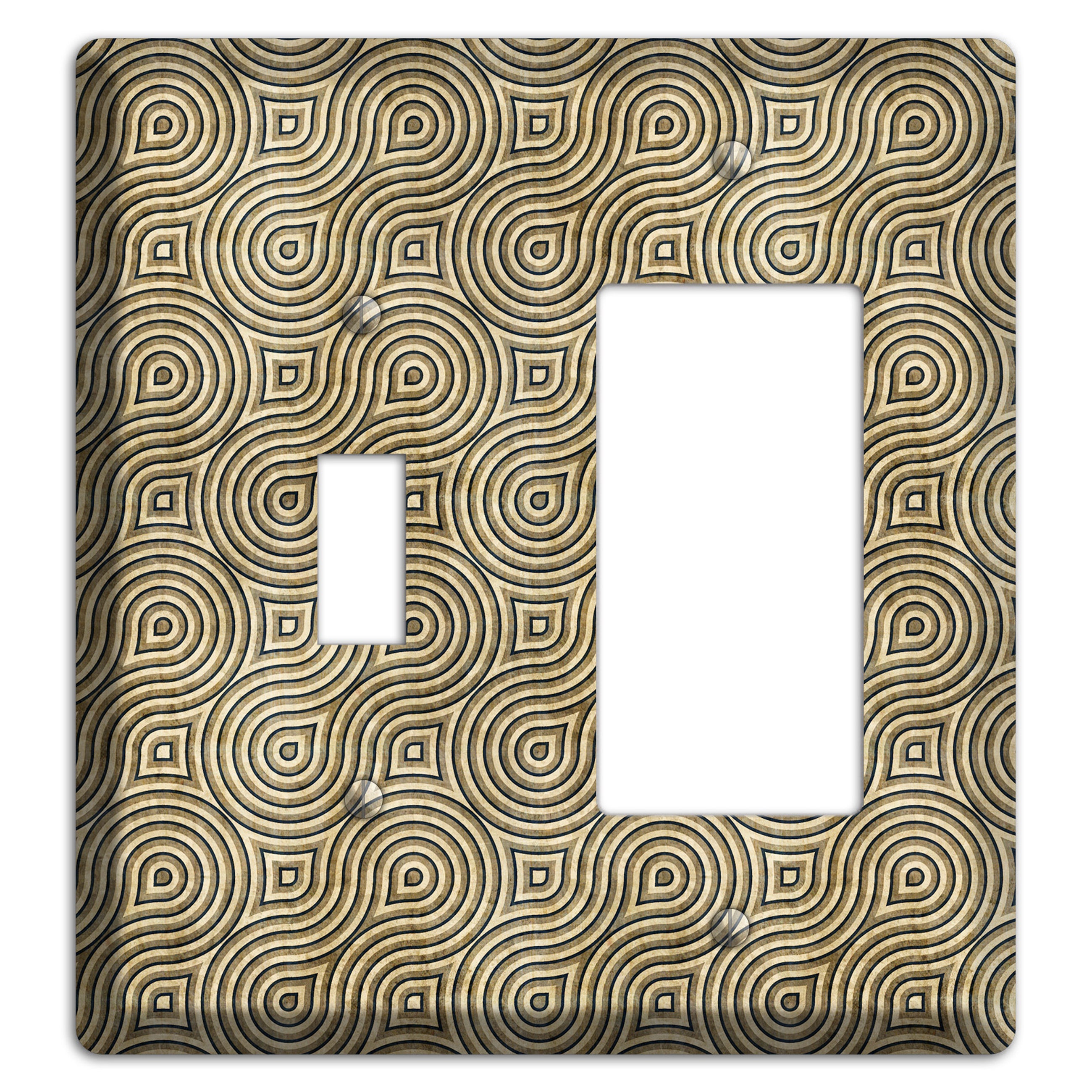 Olive Swirl Toggle / Rocker Wallplate