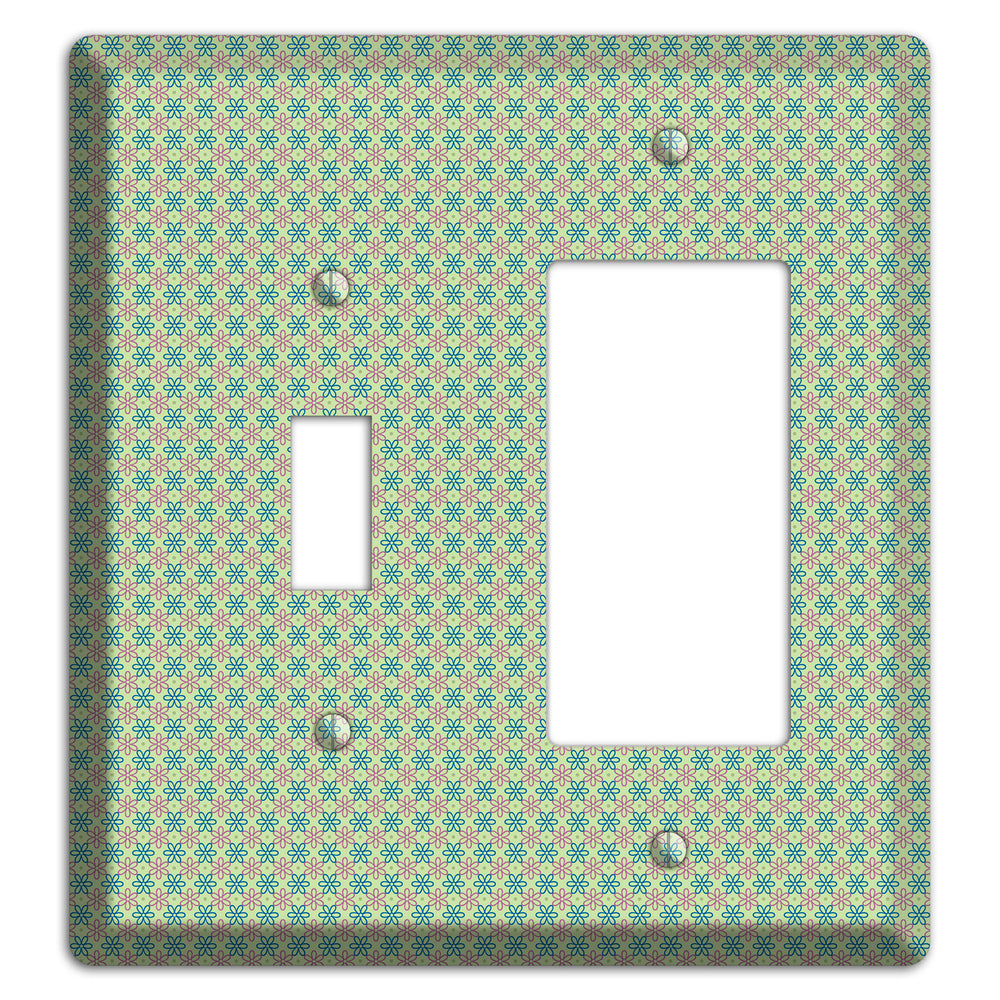 Multi Green Foulard Toggle / Rocker Wallplate