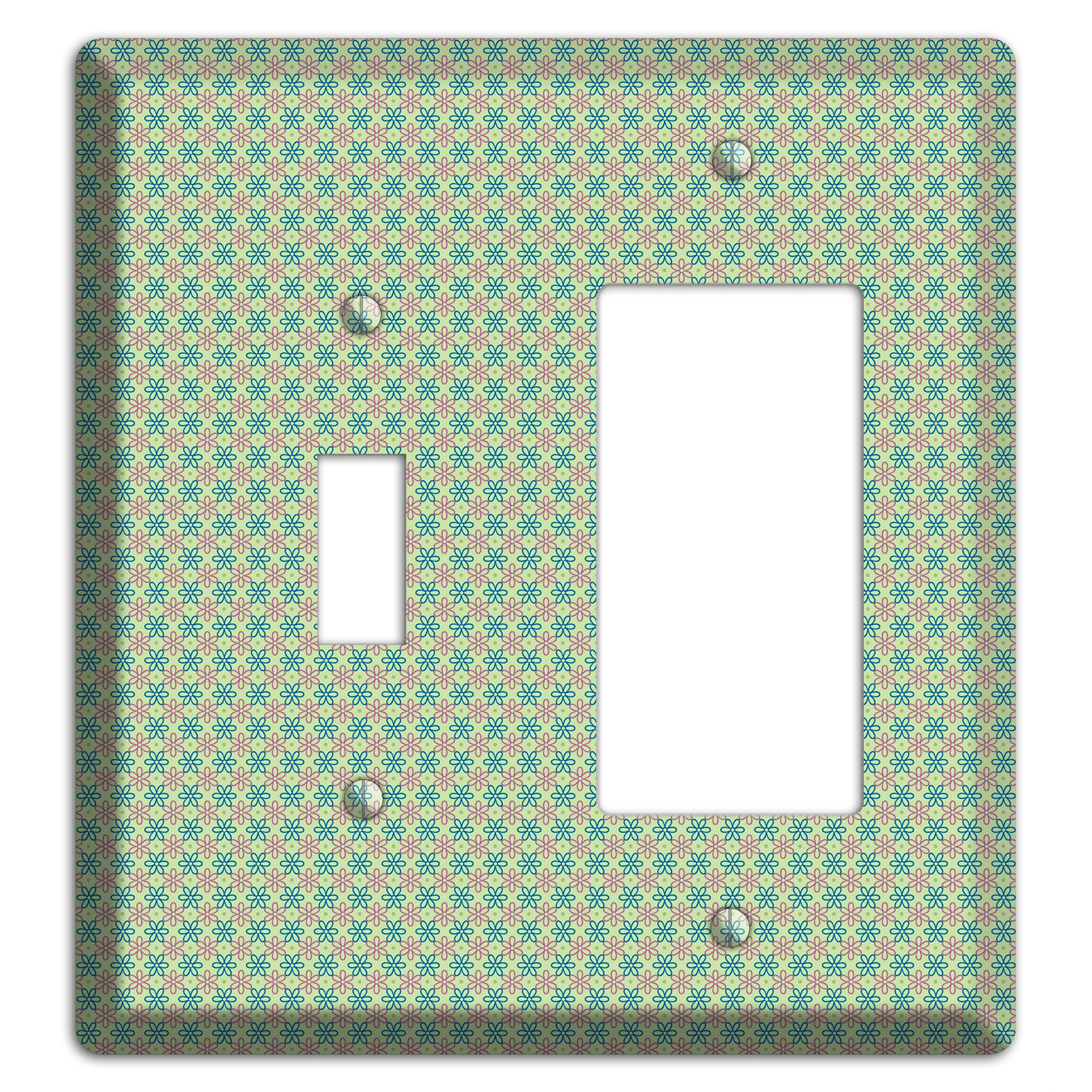 Multi Green Foulard Toggle / Rocker Wallplate