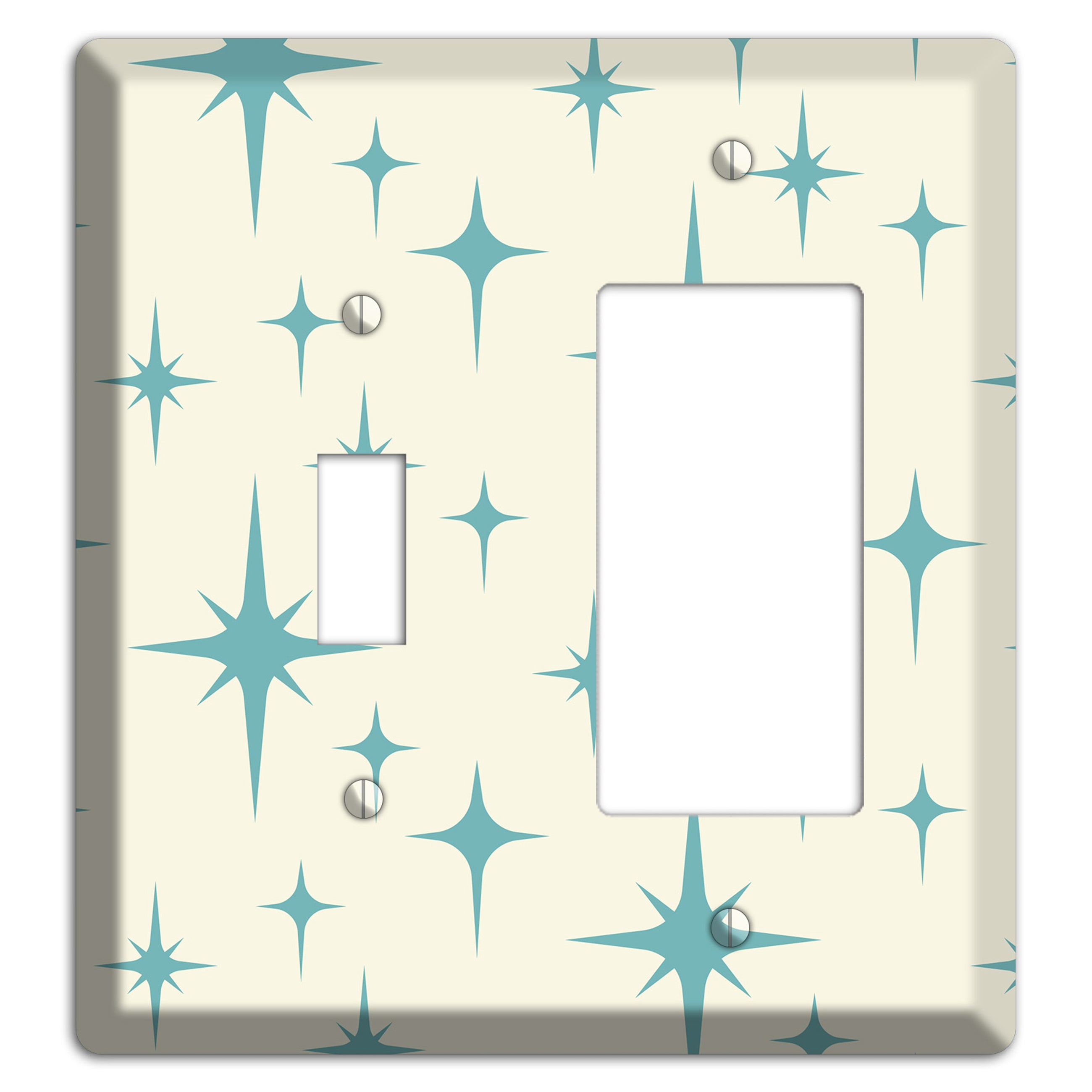Yellow Atomic Star Toggle / Rocker Wallplate