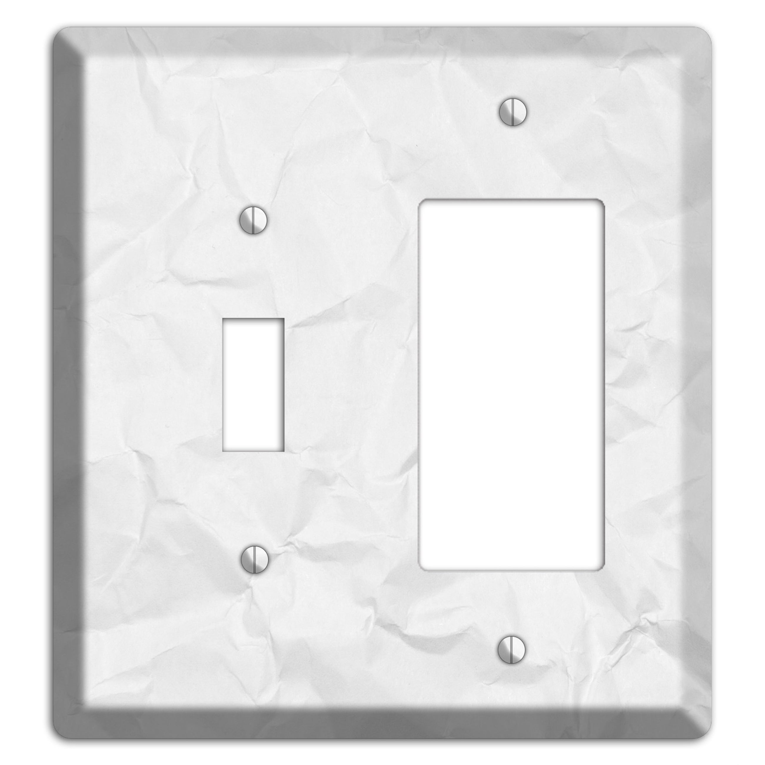 Gallery Crinkled Paper Toggle / Rocker Wallplate