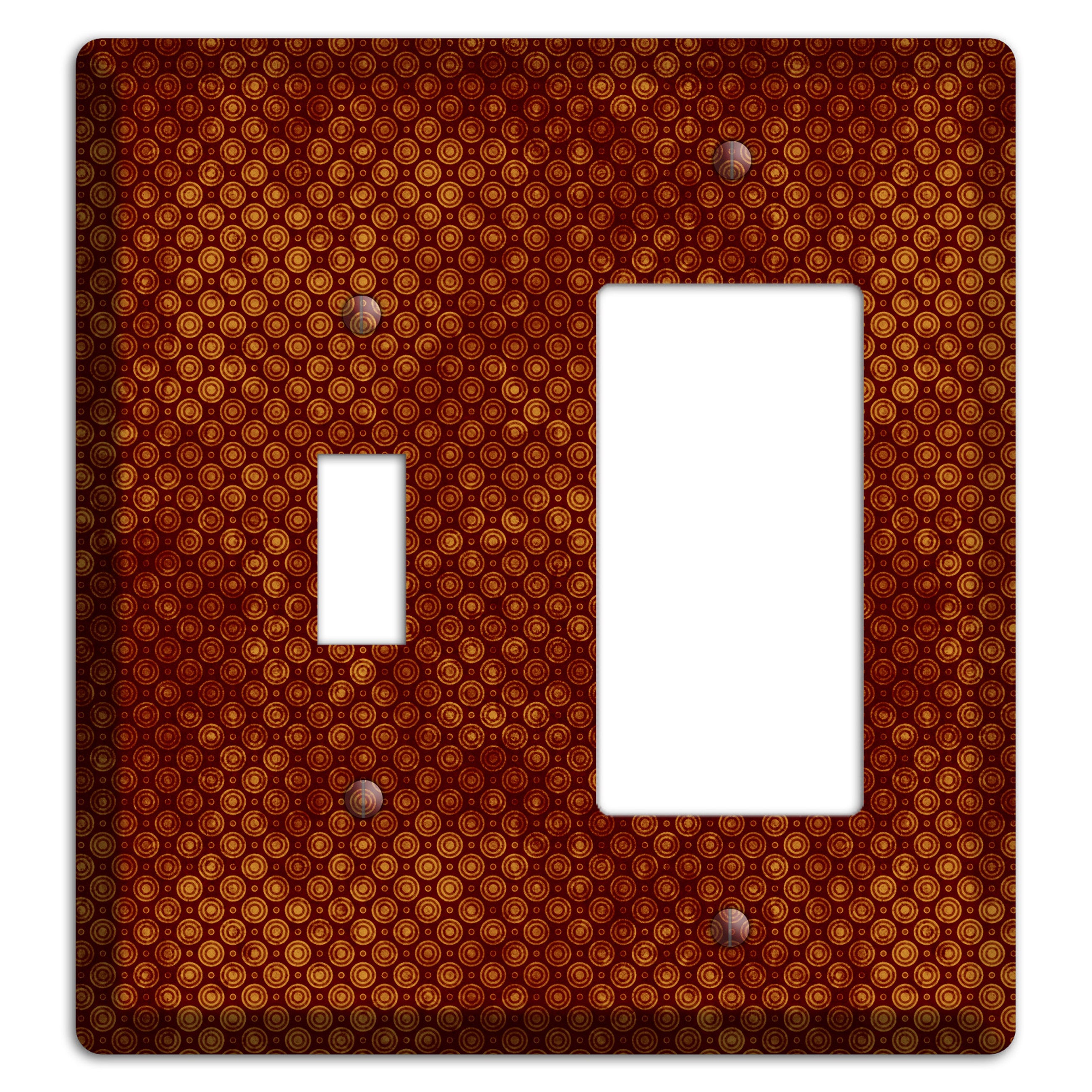 Maroon Tiny Circles Toggle / Rocker Wallplate