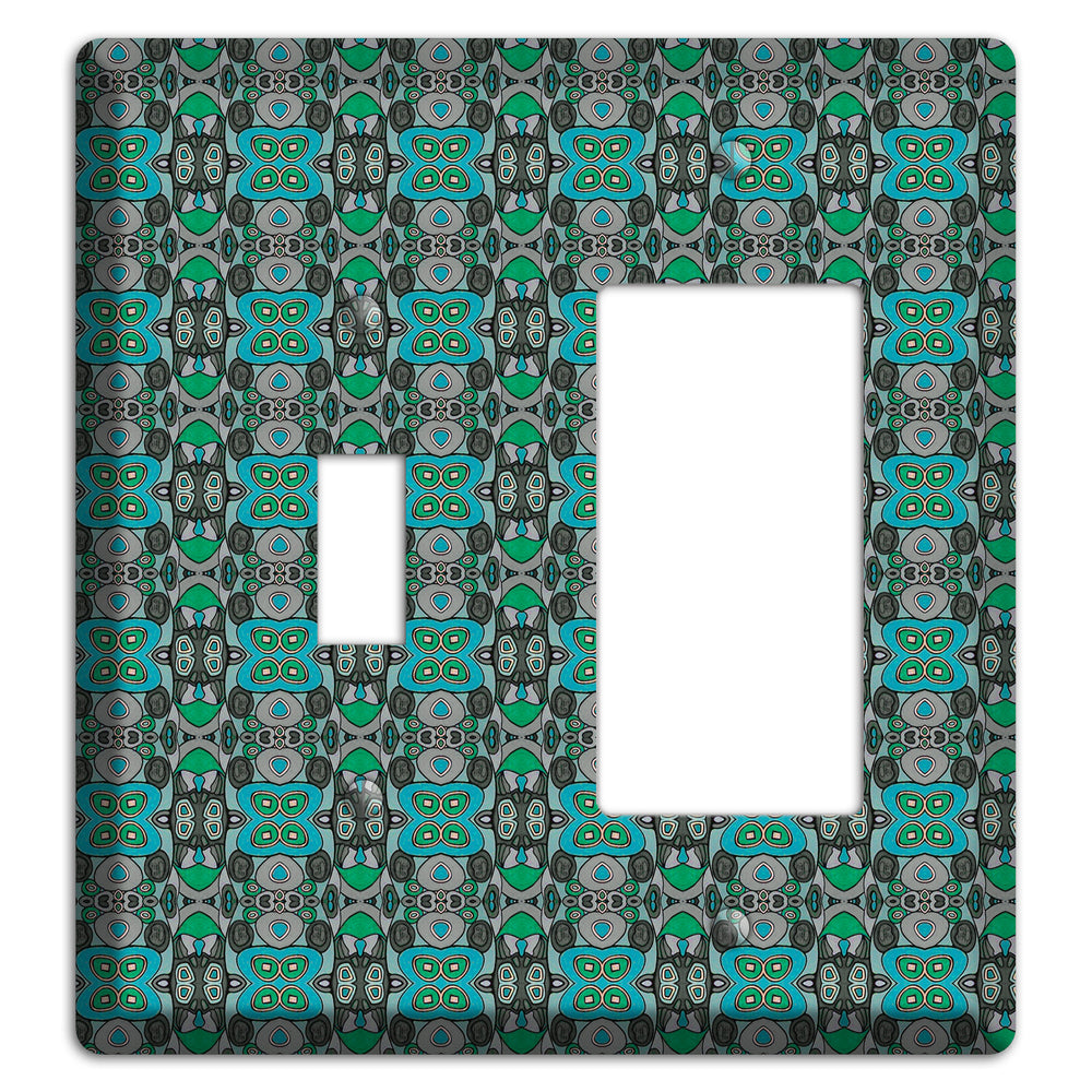 Green Tapestry Toggle / Rocker Wallplate