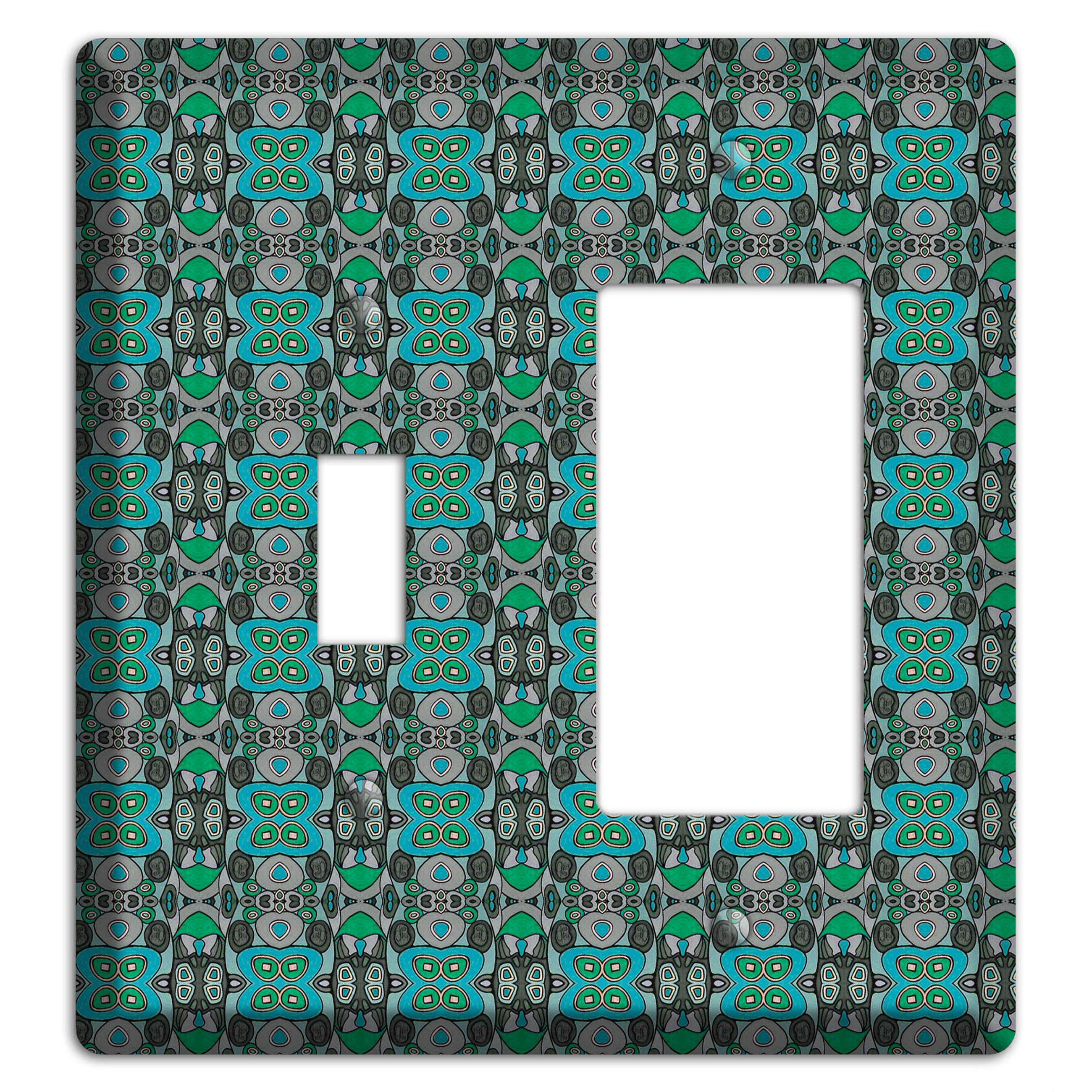 Green Tapestry Toggle / Rocker Wallplate