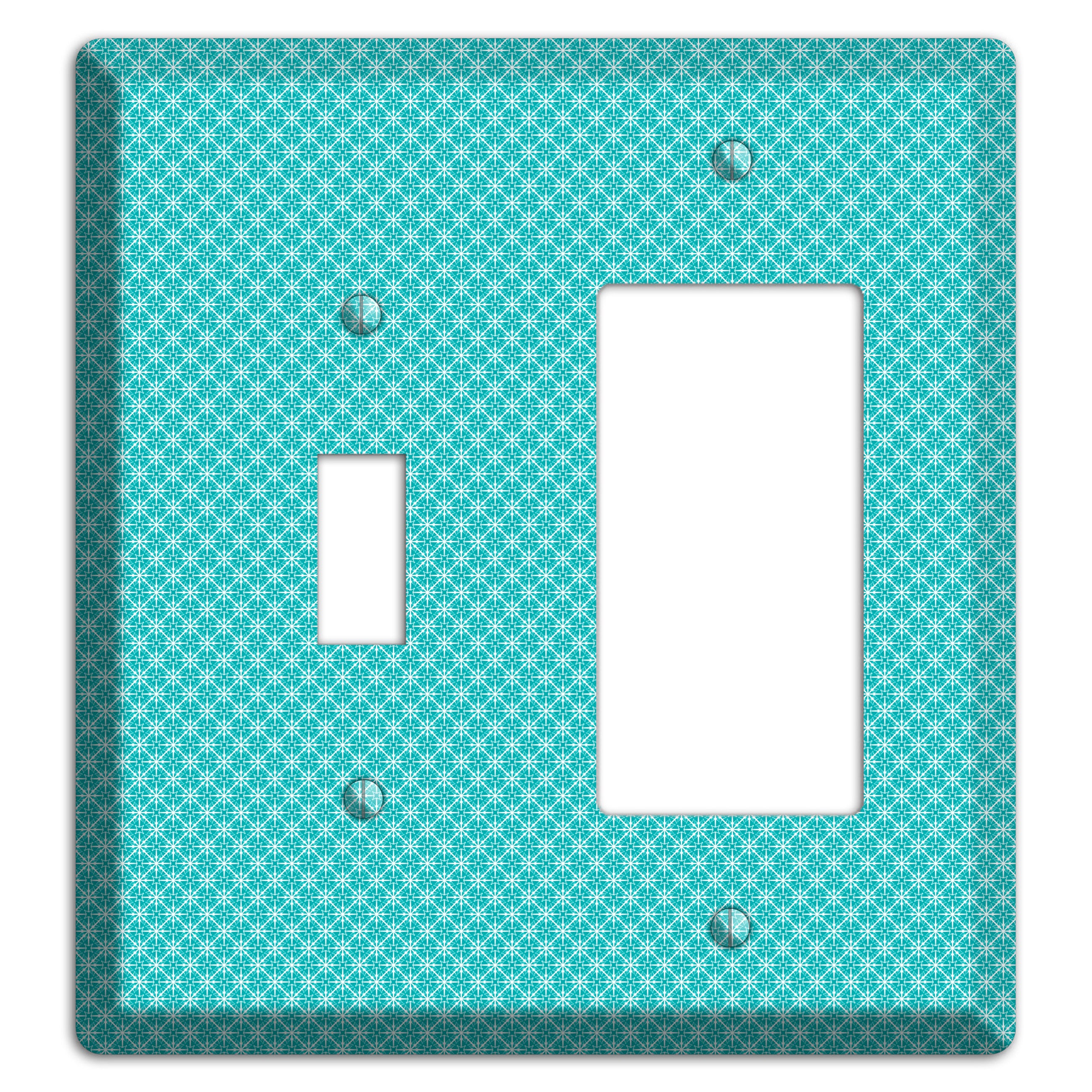 Turquoise Tiny Arabesque Toggle / Rocker Wallplate
