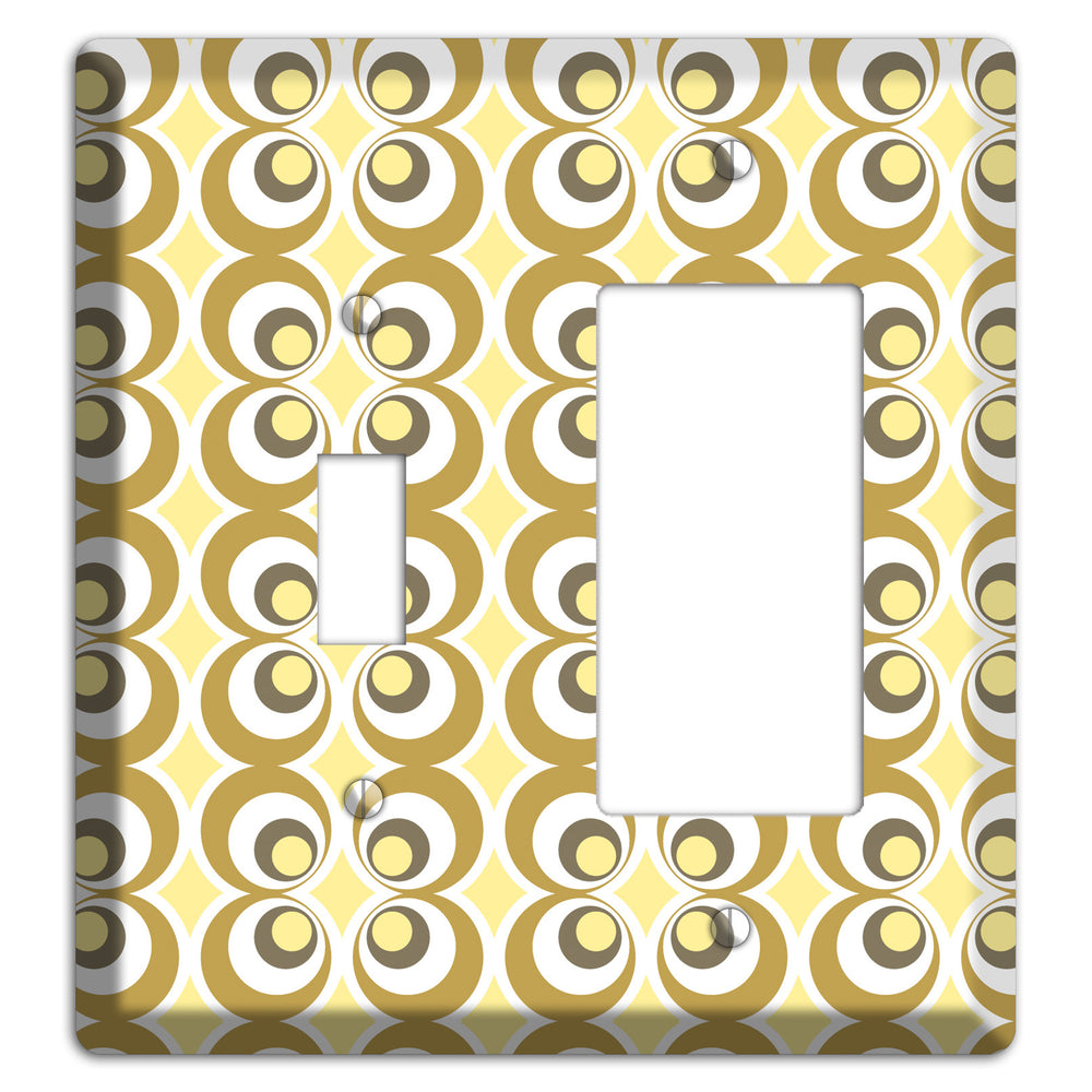 Multi Olive Offset Bullseye Toggle / Rocker Wallplate