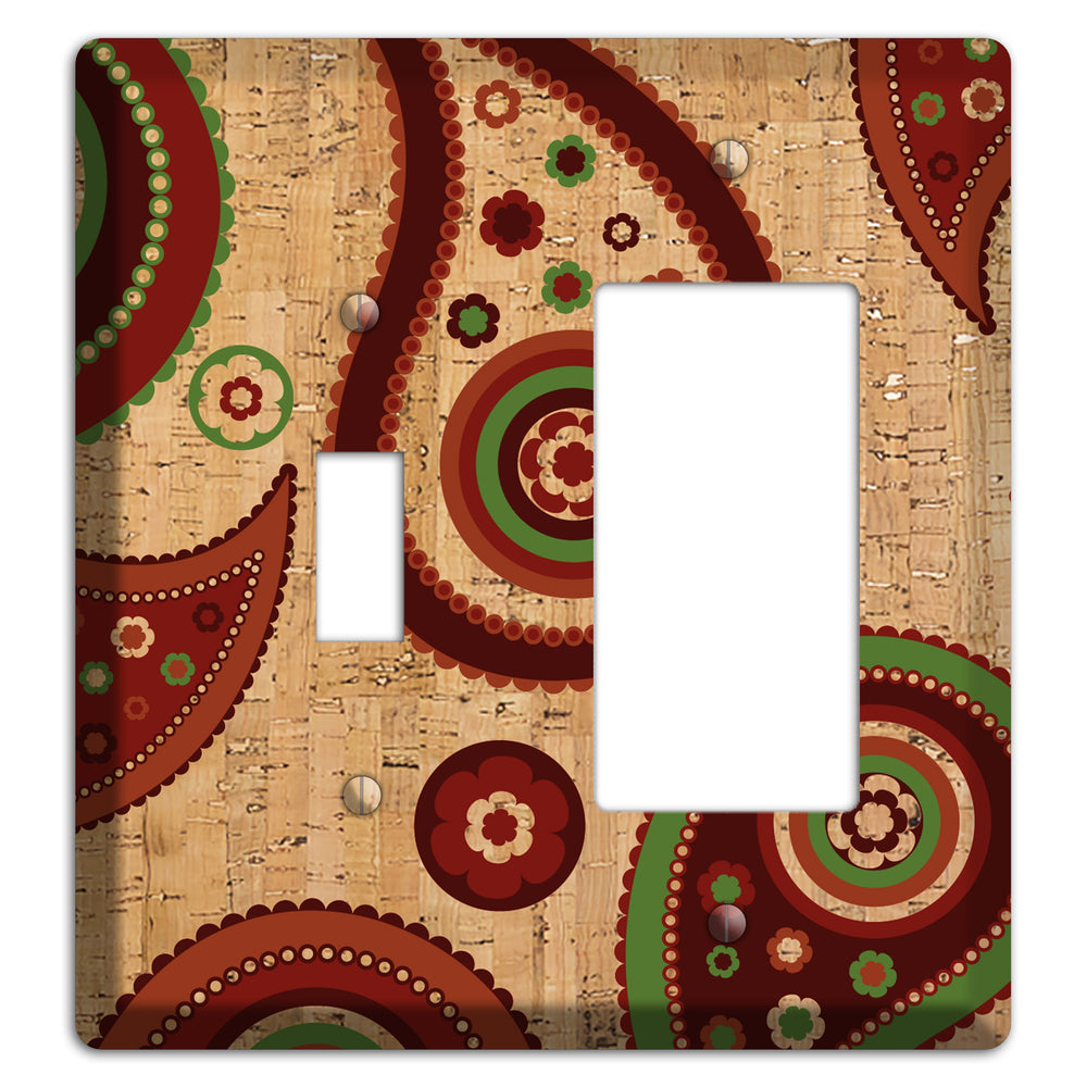 Paisley Cork Toggle / Rocker Wallplate
