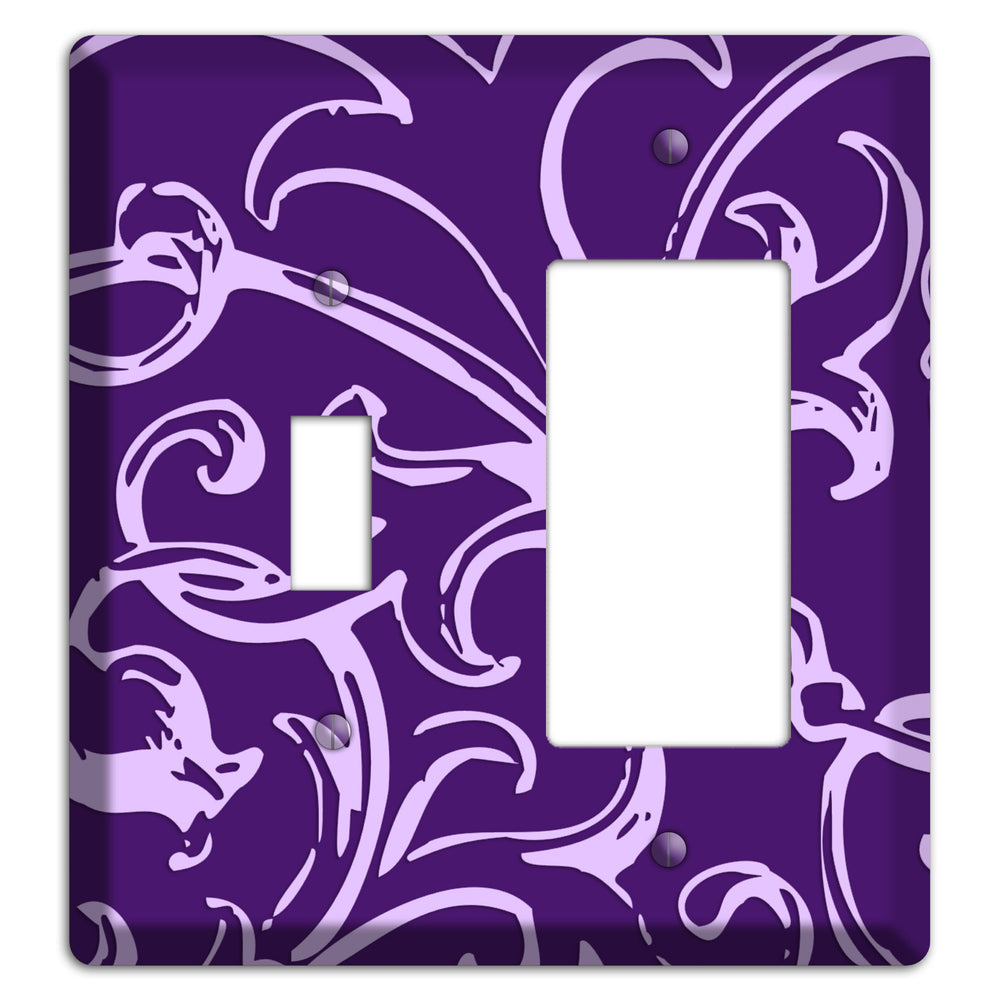 Victorian Purple Toggle / Rocker Wallplate