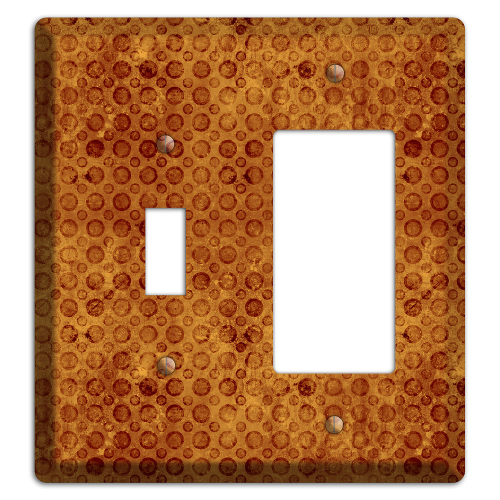 Maroon Circles Toggle / Rocker Wallplate