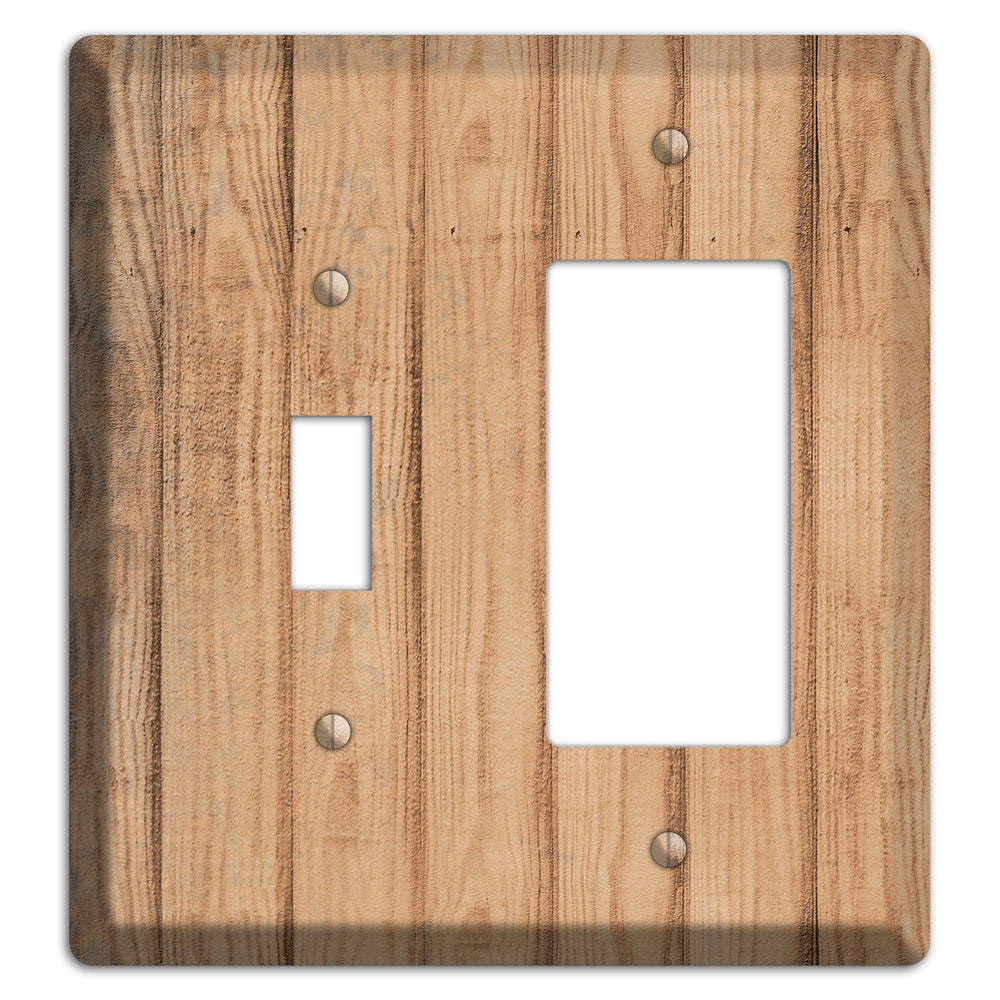 Tan Weathered Wood Toggle / Rocker Wallplate