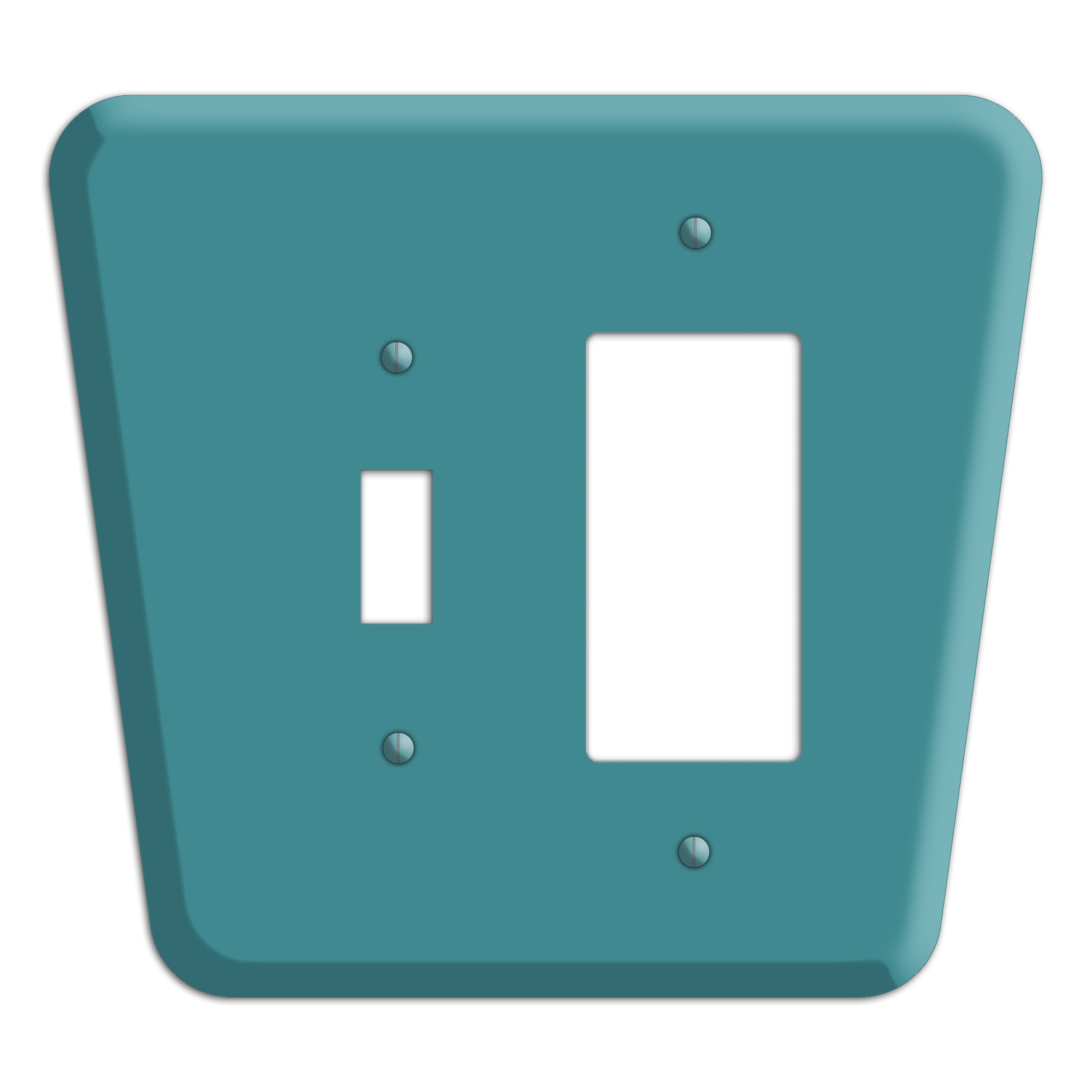 Turqouise Mid-Century Toggle / Rocker Wallplate