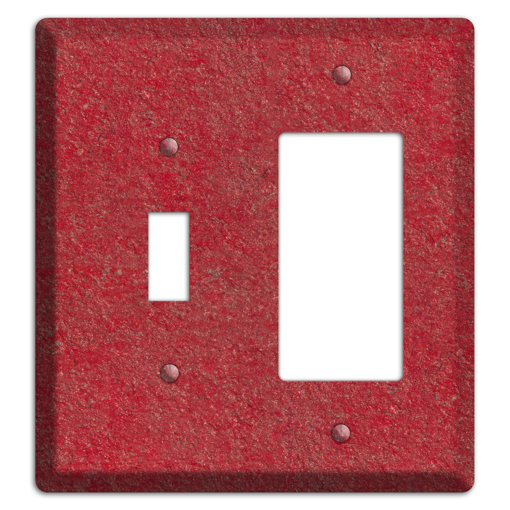 Stucco Red Toggle / Rocker Wallplate