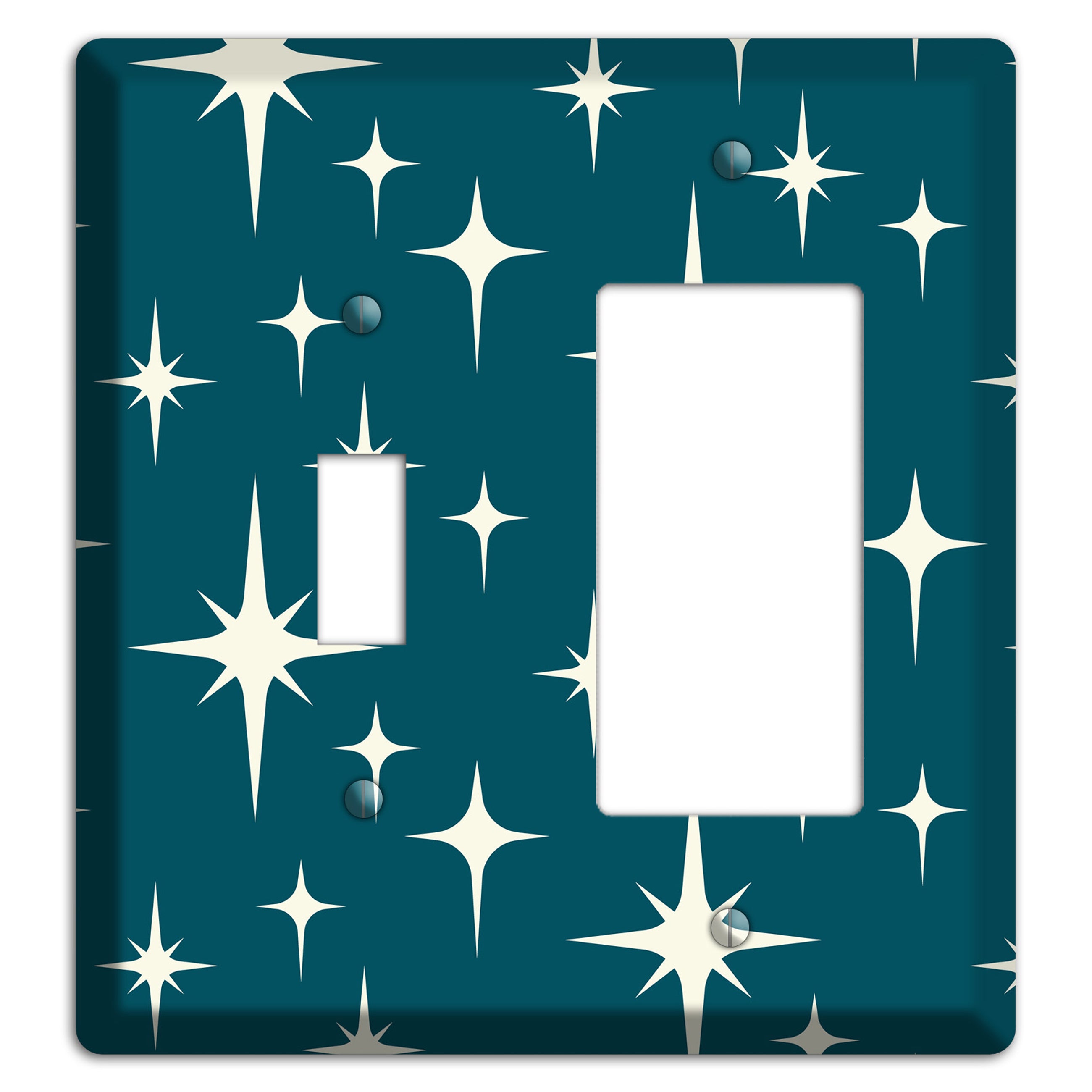 Navy Atomic Diamond Toggle / Rocker Wallplate