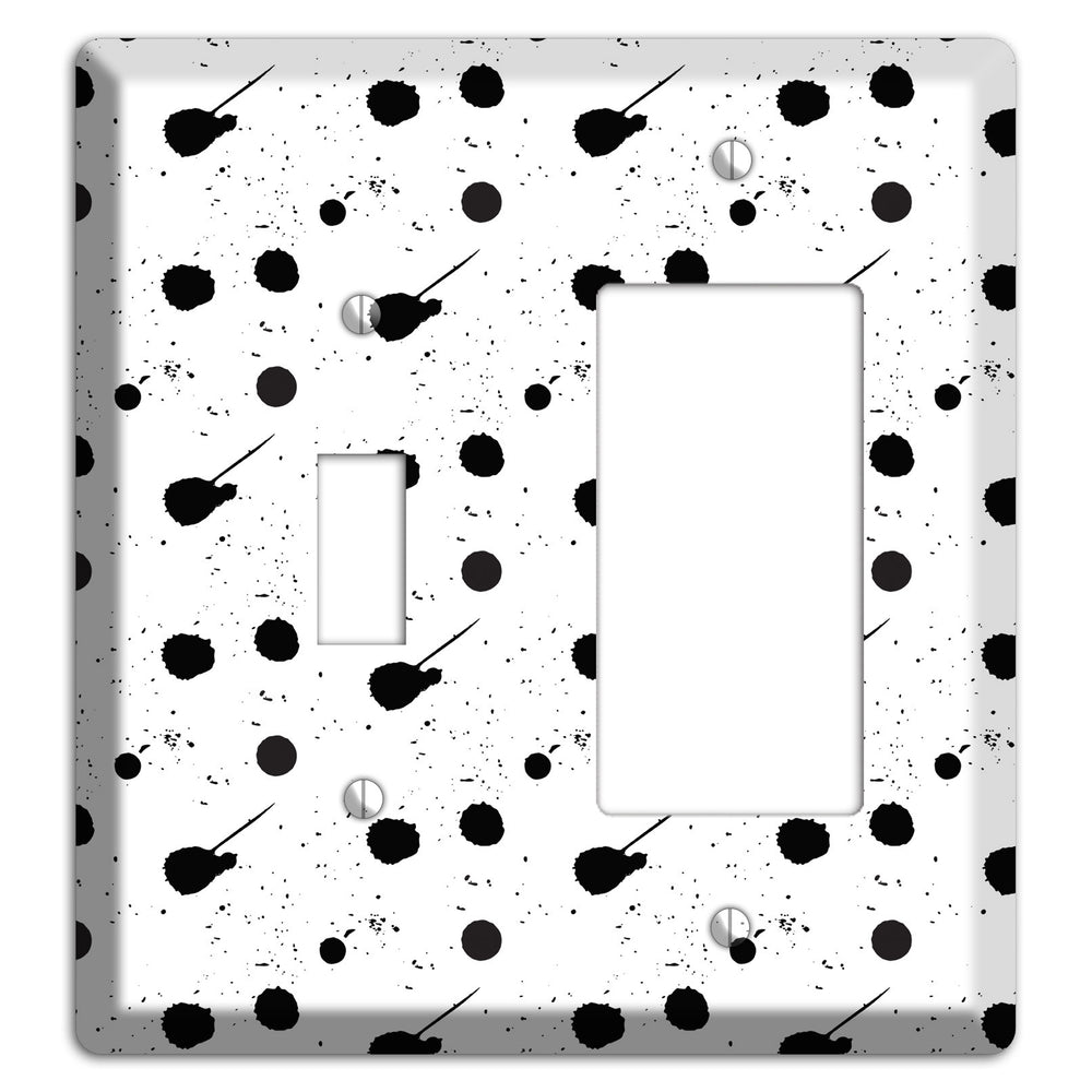Ink Drops 6 Toggle / Rocker Wallplate