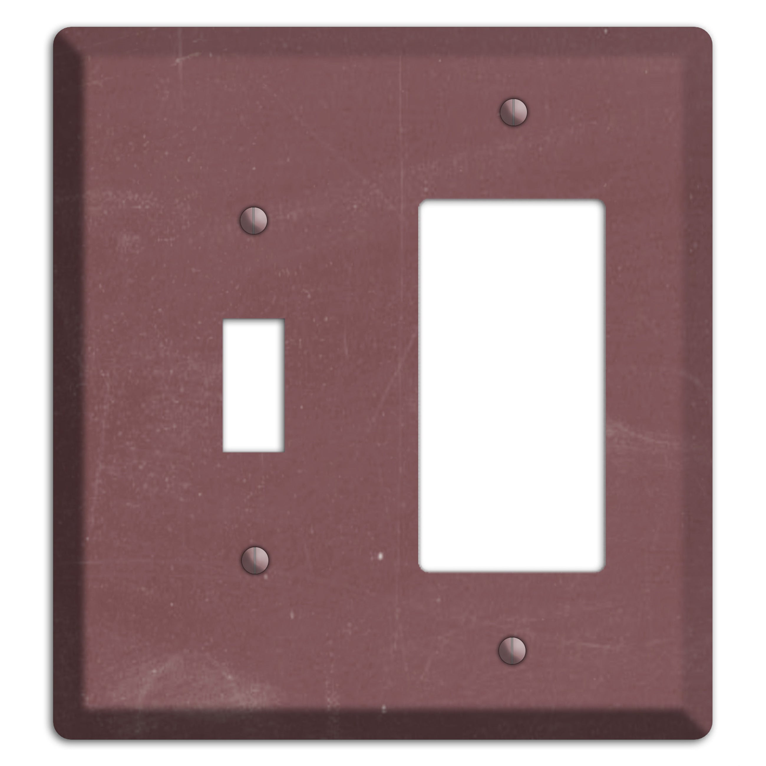 Chalk Dark Maroon Toggle / Rocker Wallplate