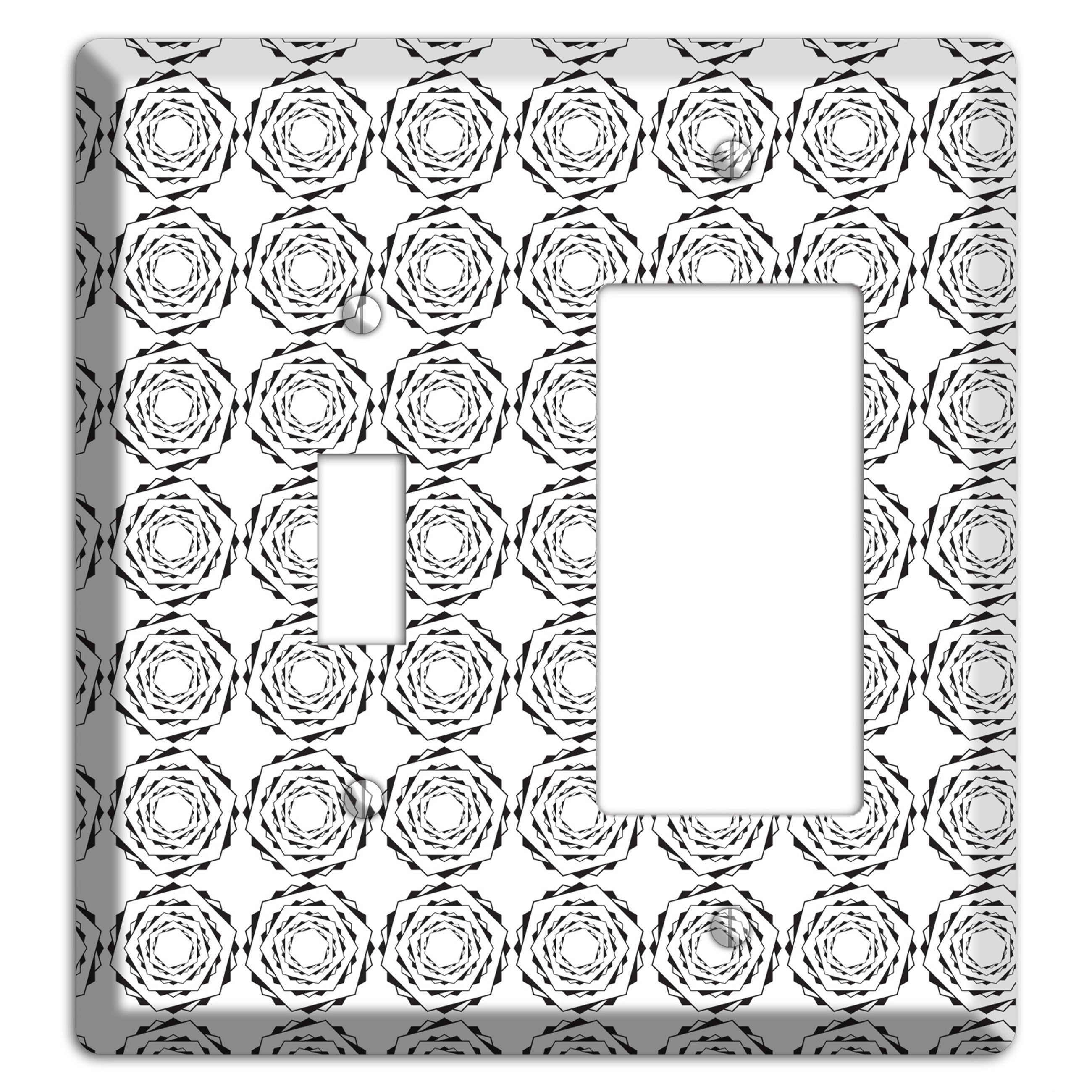 Hexagon Rotation Repeat Toggle / Rocker Wallplate