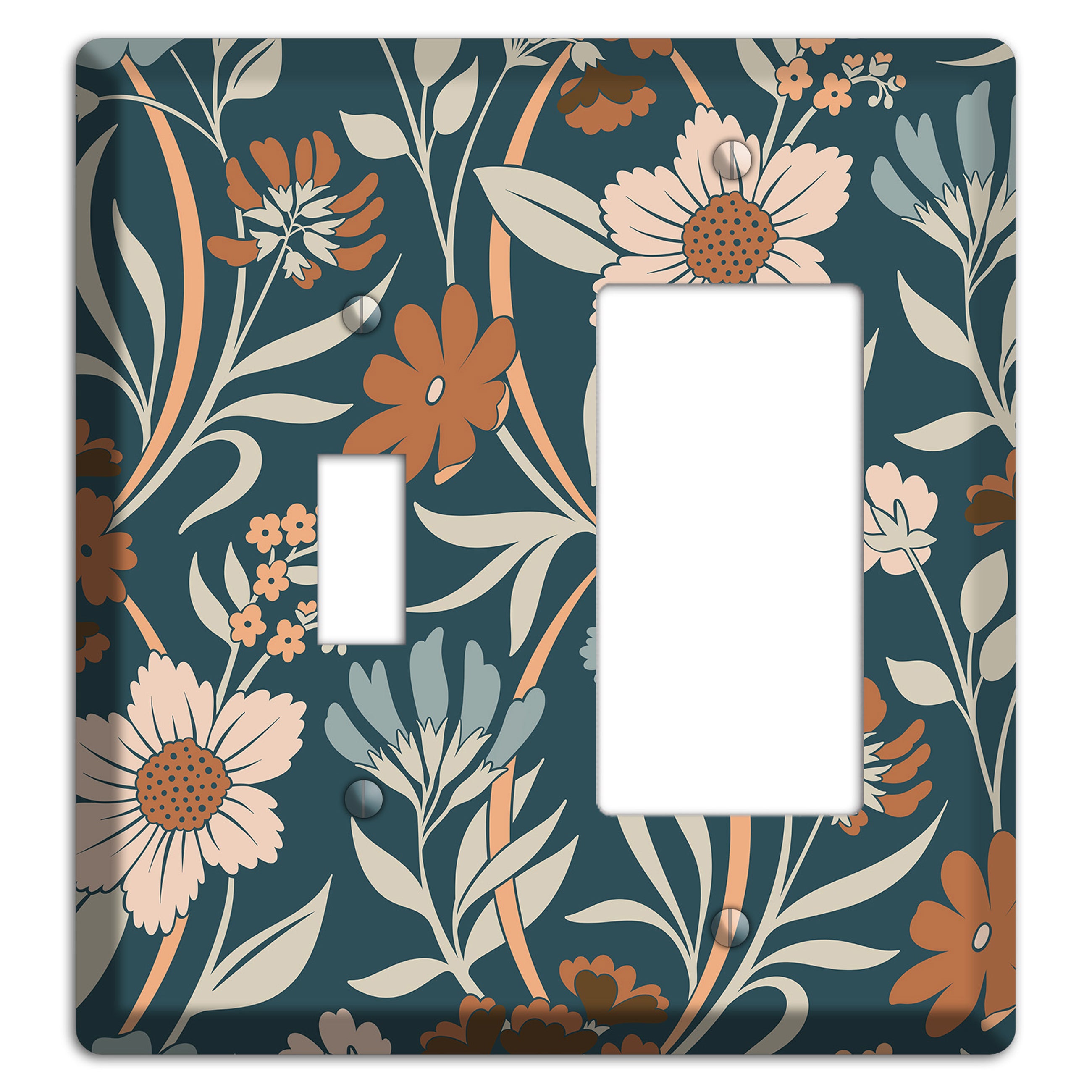 Summer Floral 1 Toggle / Rocker Wallplate