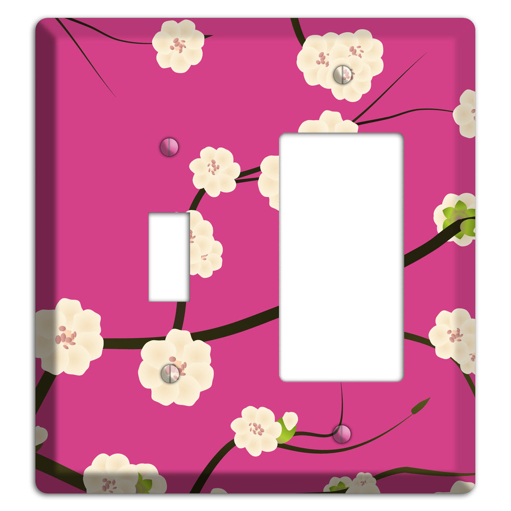 Pink Cherry Blossoms 2 Toggle / Rocker Wallplate