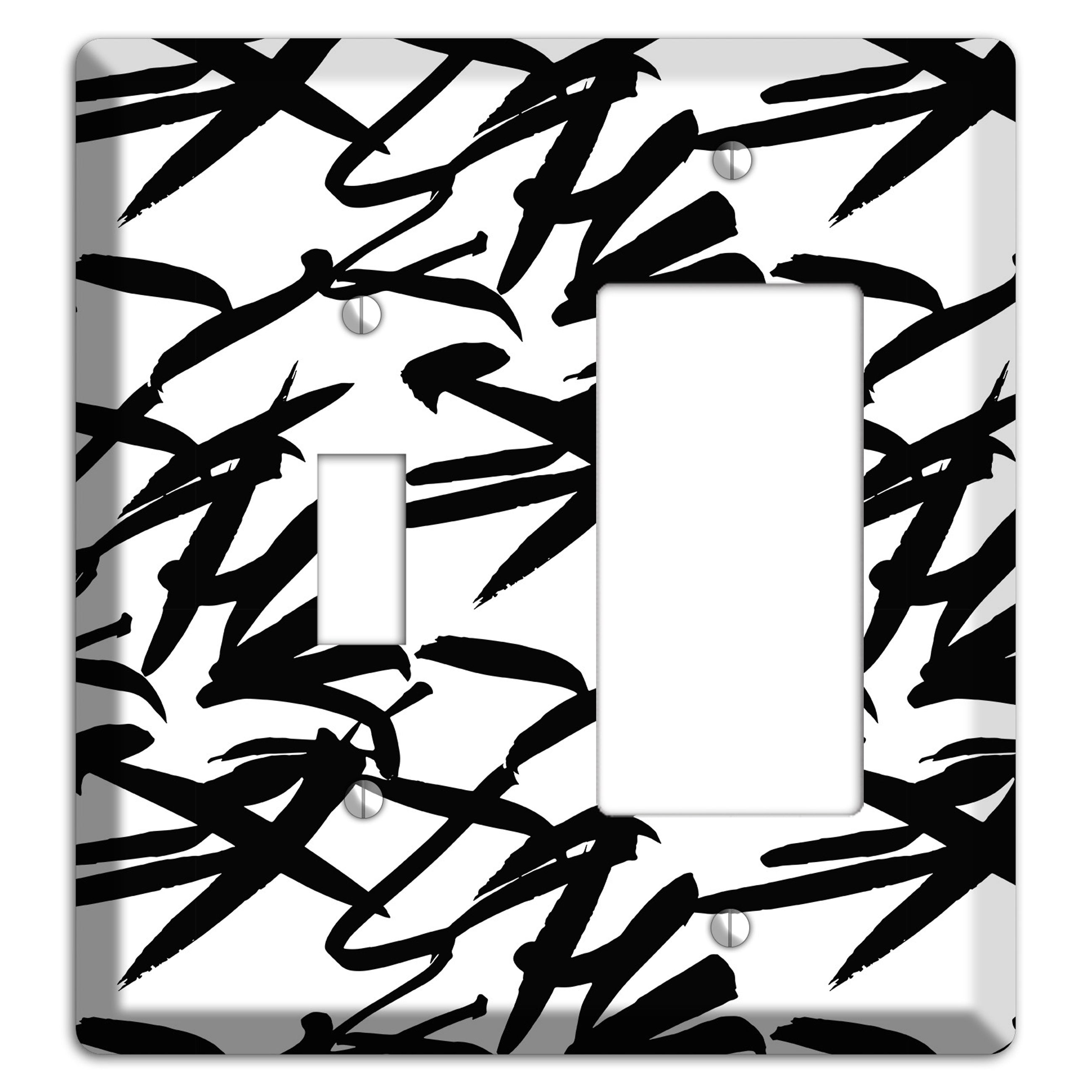 Ink Brushstrokes 2 Toggle / Rocker Wallplate