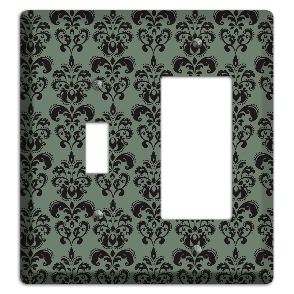 Moss Cartouche Half Drop Toggle / Rocker Wallplate