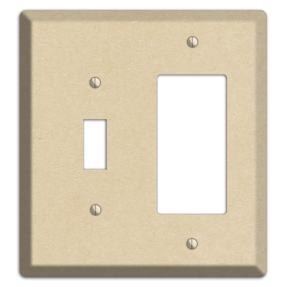 Double Pearl Lusta Kraft Toggle / Rocker Wallplate