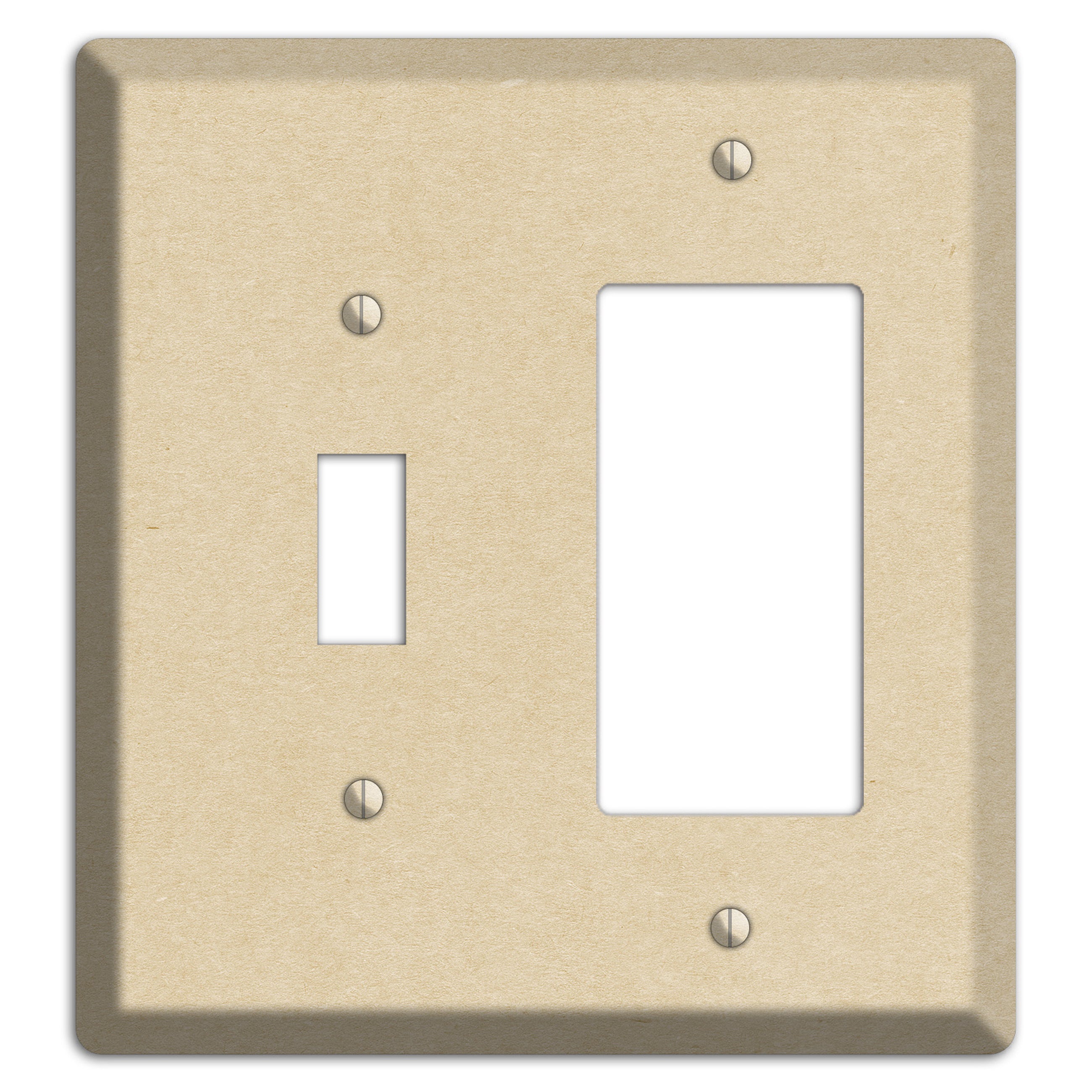 Double Pearl Lusta Kraft Toggle / Rocker Wallplate