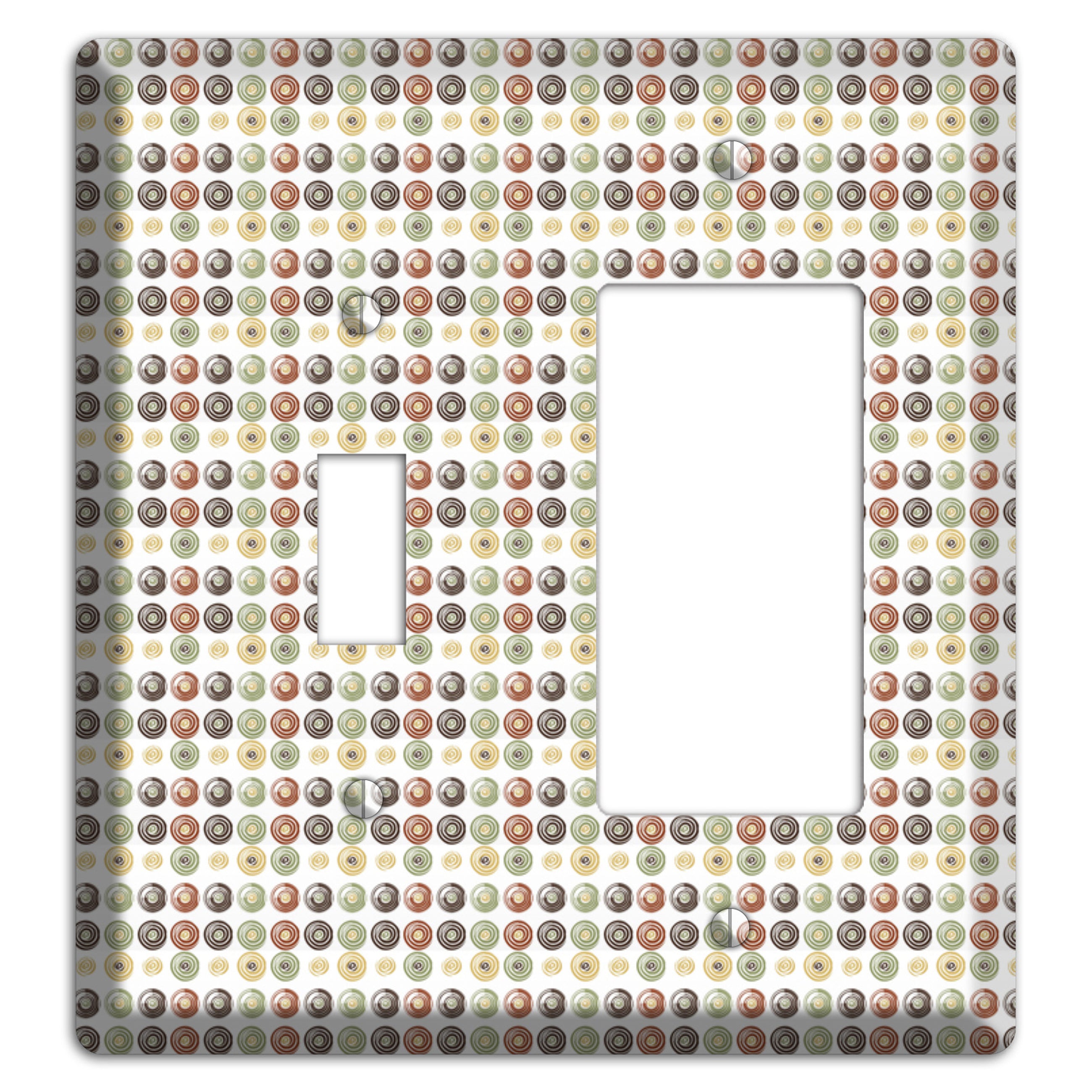 Multo Color Tiled Dots Toggle / Rocker Wallplate