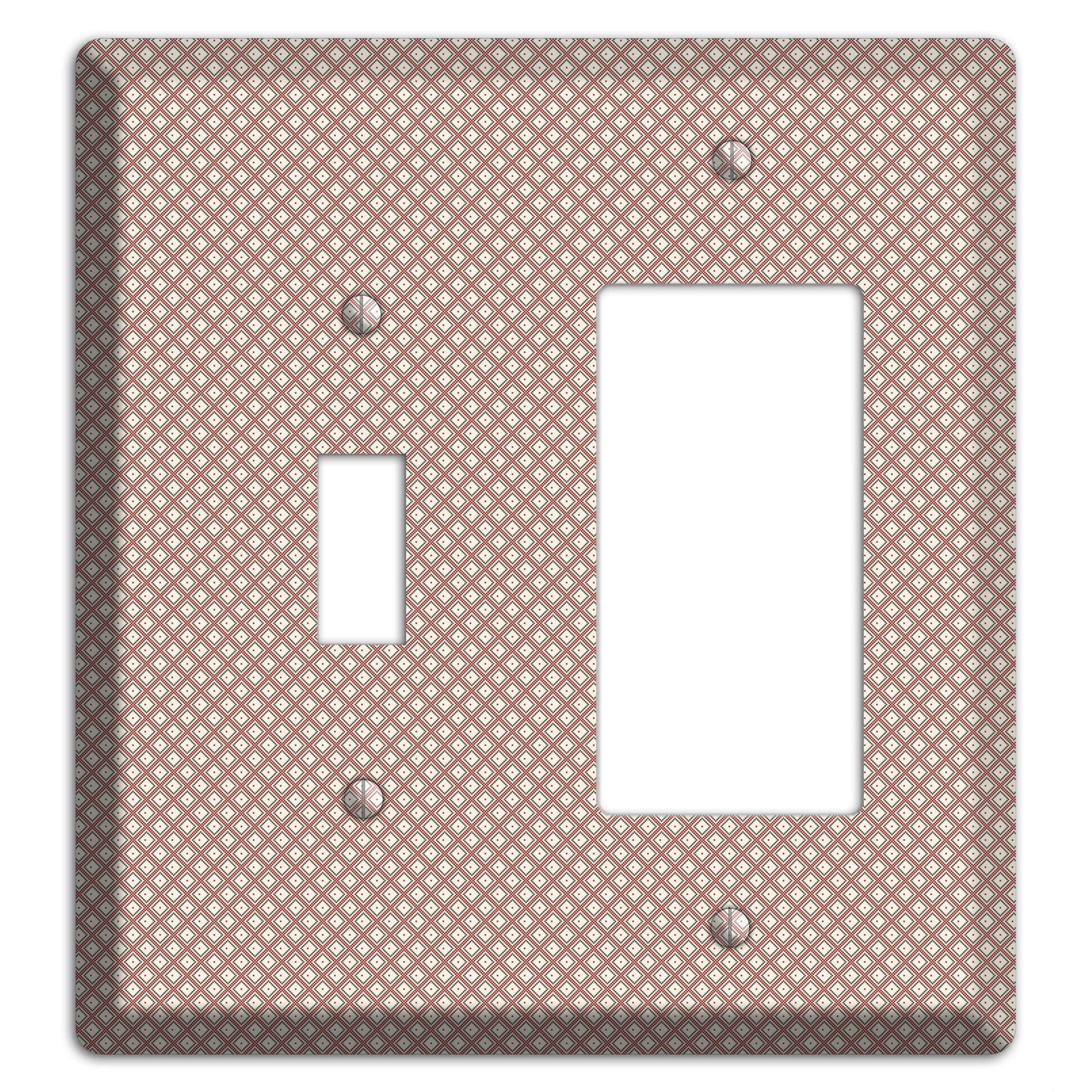 Light Brown and Beige Diamonds Toggle / Rocker Wallplate