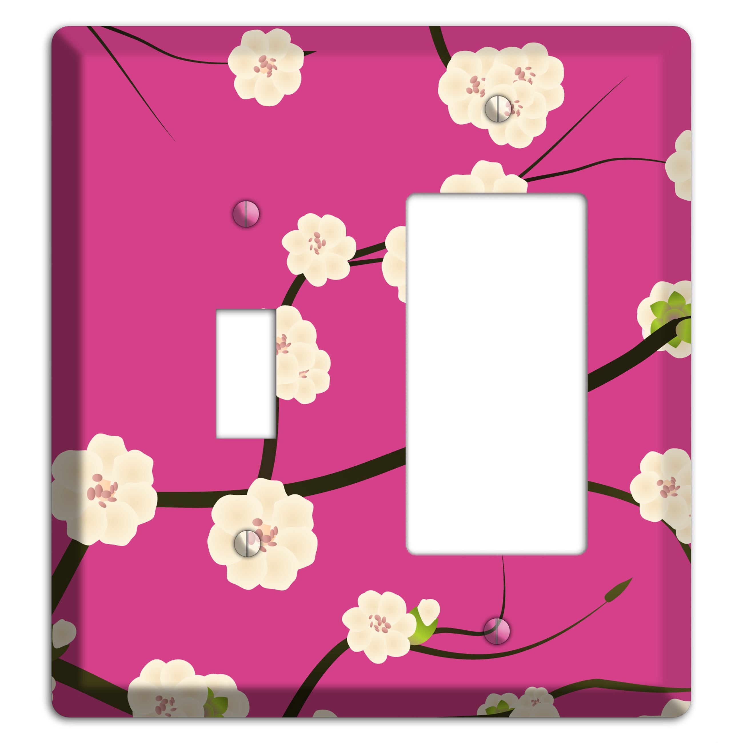 Pink Cherry Blossoms Toggle / Rocker Wallplate