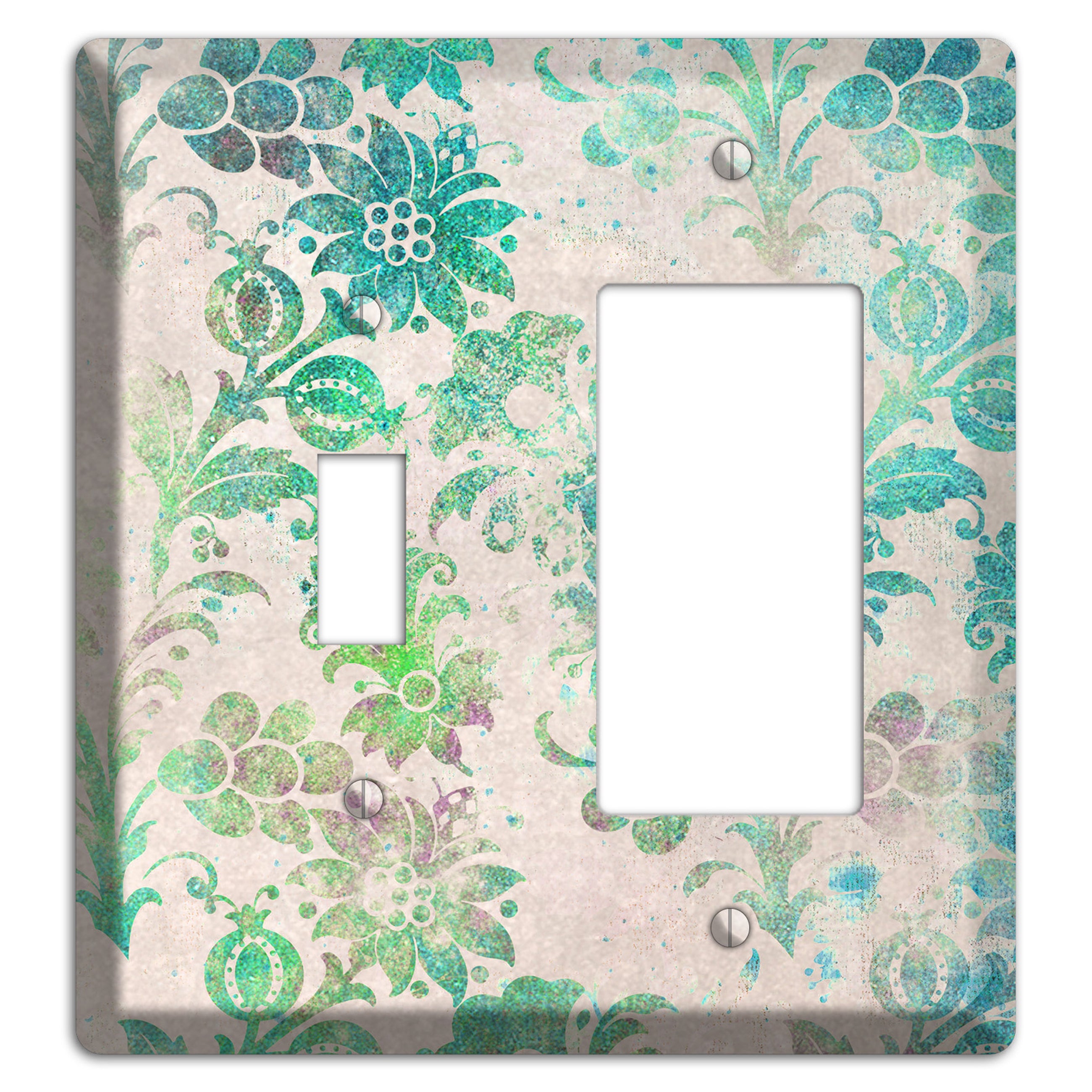 Acapulco Whimsical Damask Toggle / Rocker Wallplate