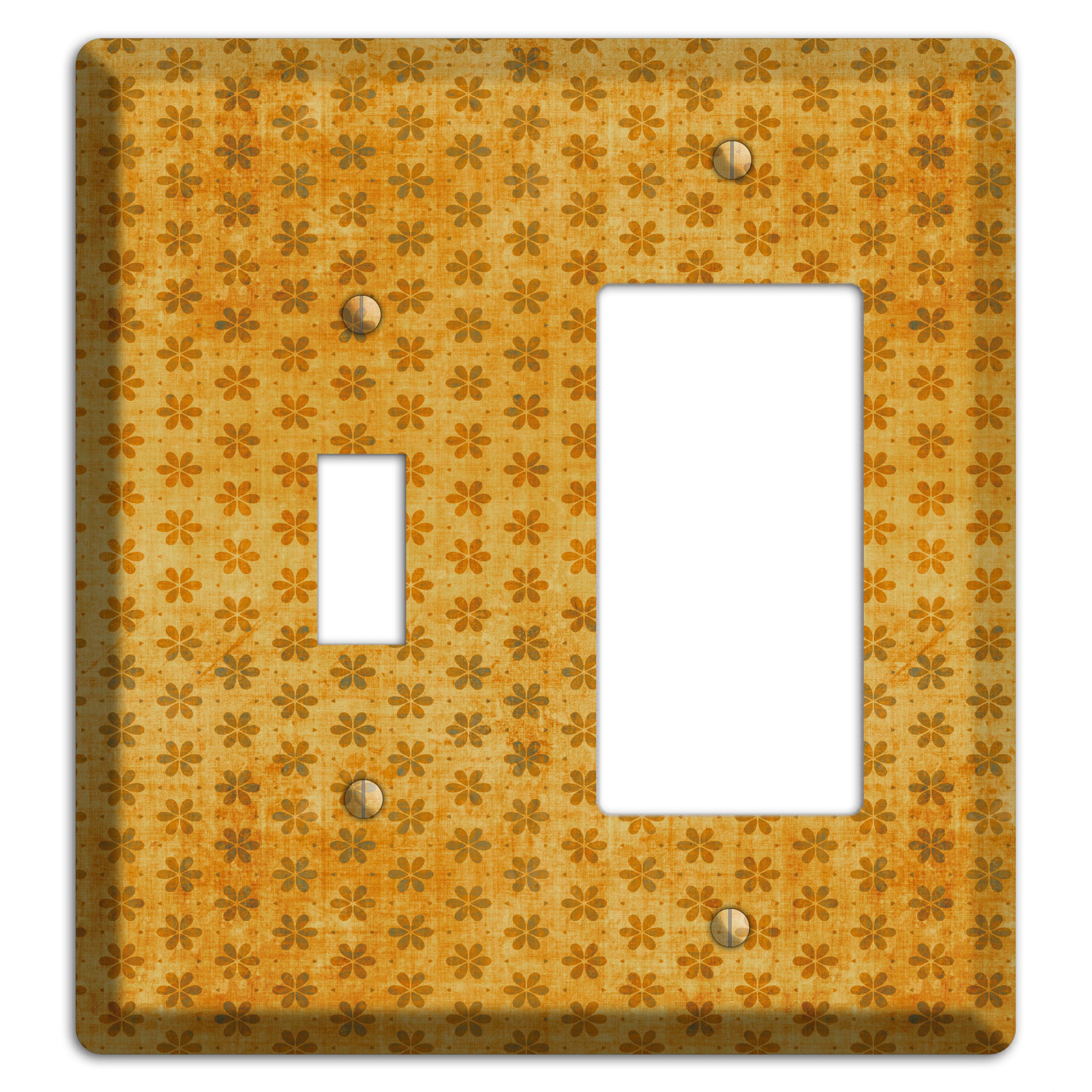 Lavender Grunge Floral Contour Toggle / Rocker Wallplate