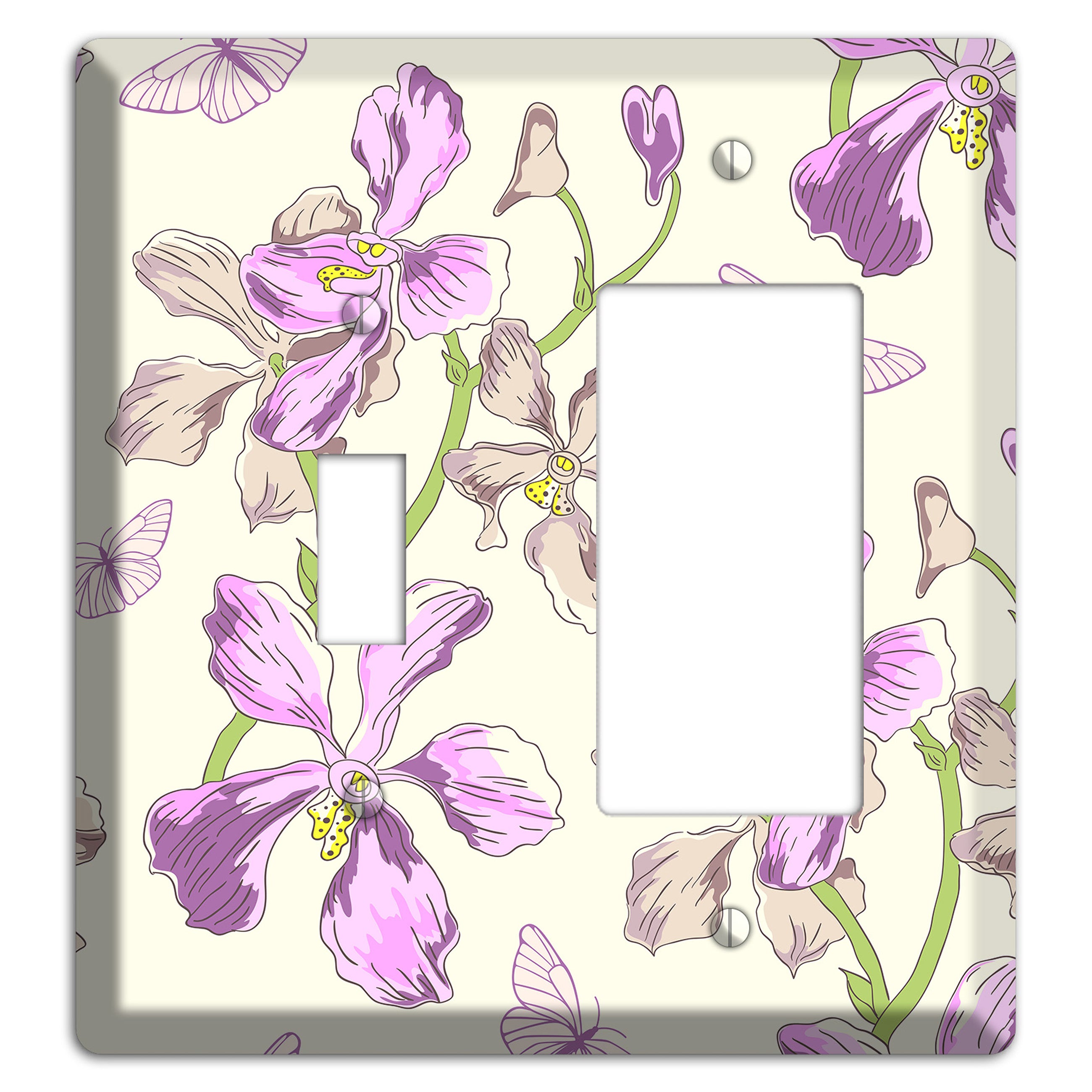 Orchid Toggle / Rocker Wallplate
