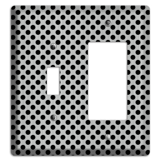 Packed Small Polka Dots Stainless Toggle / Rocker Wallplate