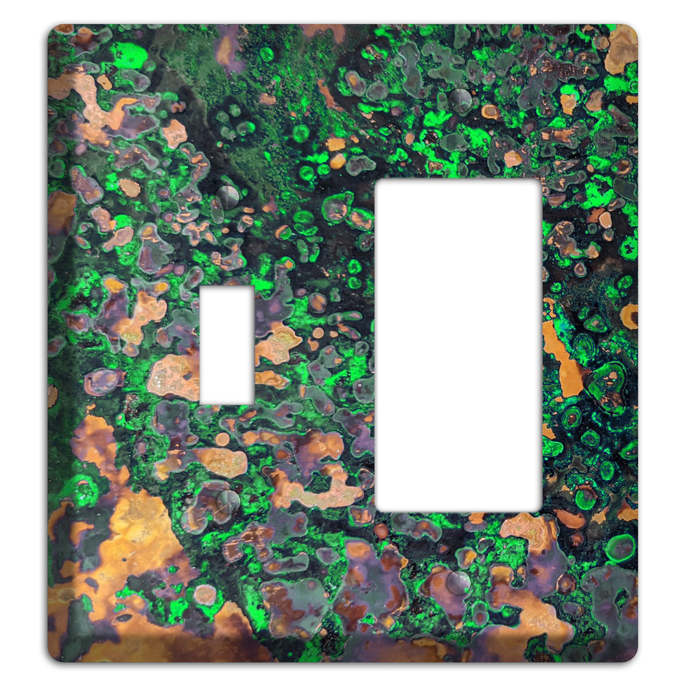 Copper Verdigris Toggle / Rocker Cover Plate