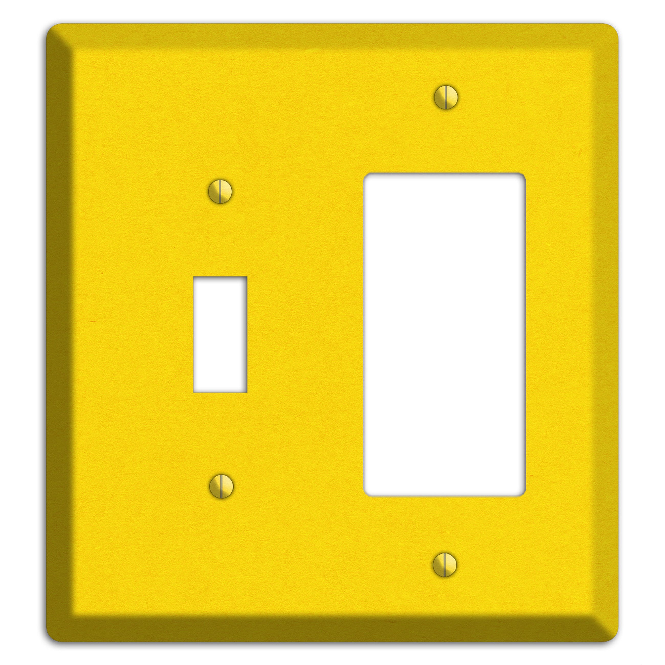 Moon Yellow Kraft Toggle / Rocker Wallplate