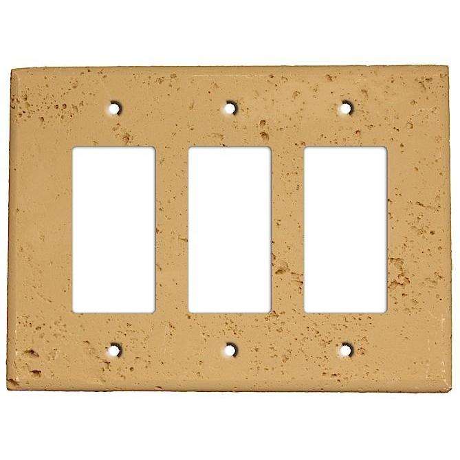 Caramel Stone Triple Rocker Cover Plate