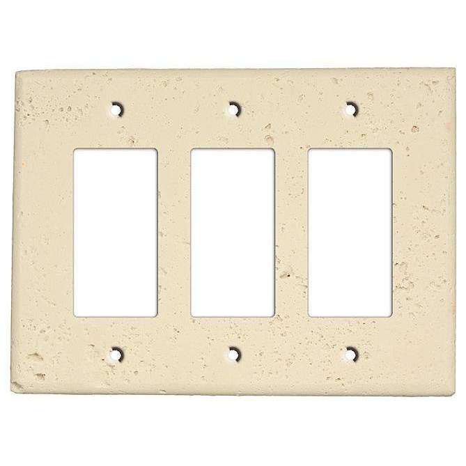 Bone Stone Triple Rocker Cover Plate
