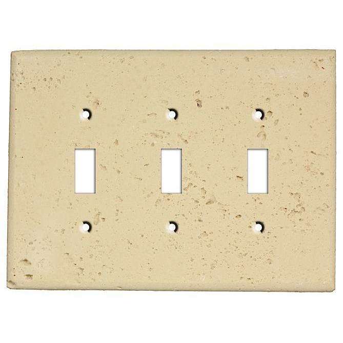 Sand Stone Triple Toggle Switchplate - Wallplatesonline.com
