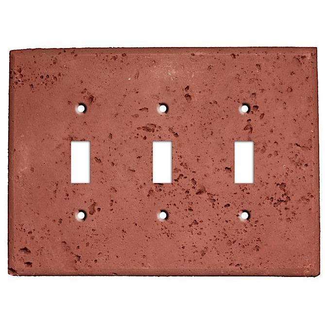 Brick Stone Triple Toggle Switchplate