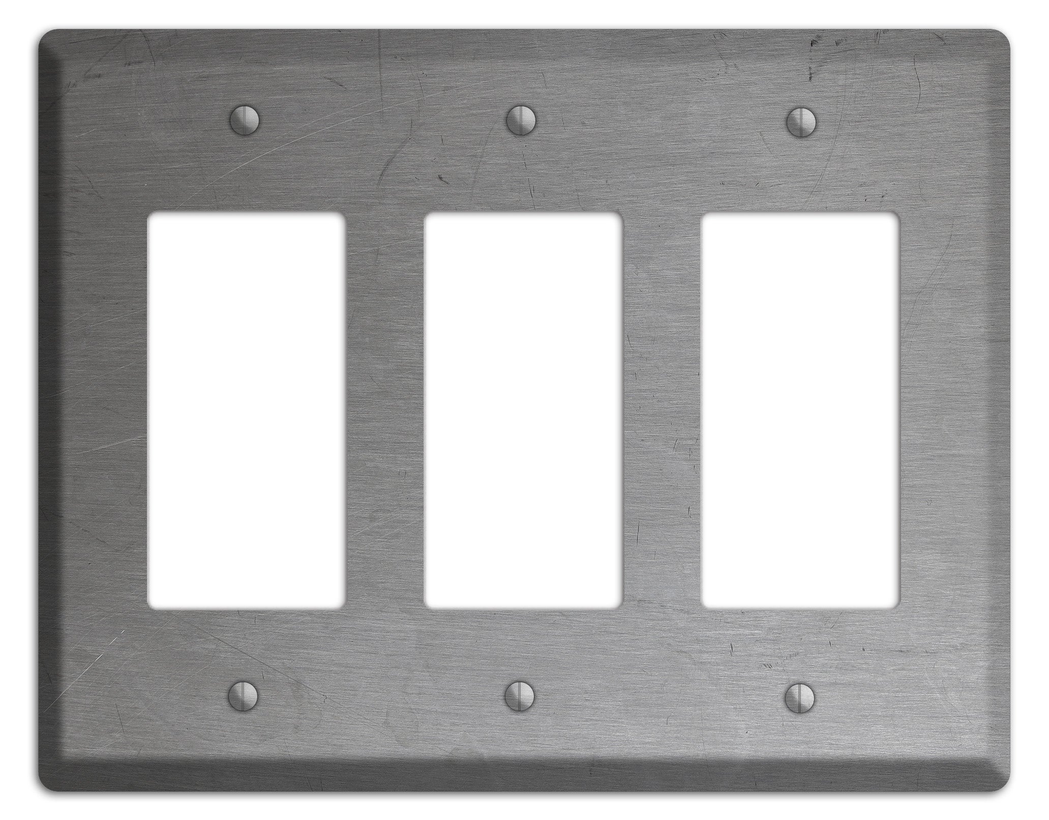 Raw Steel 3 Rocker Wallplate