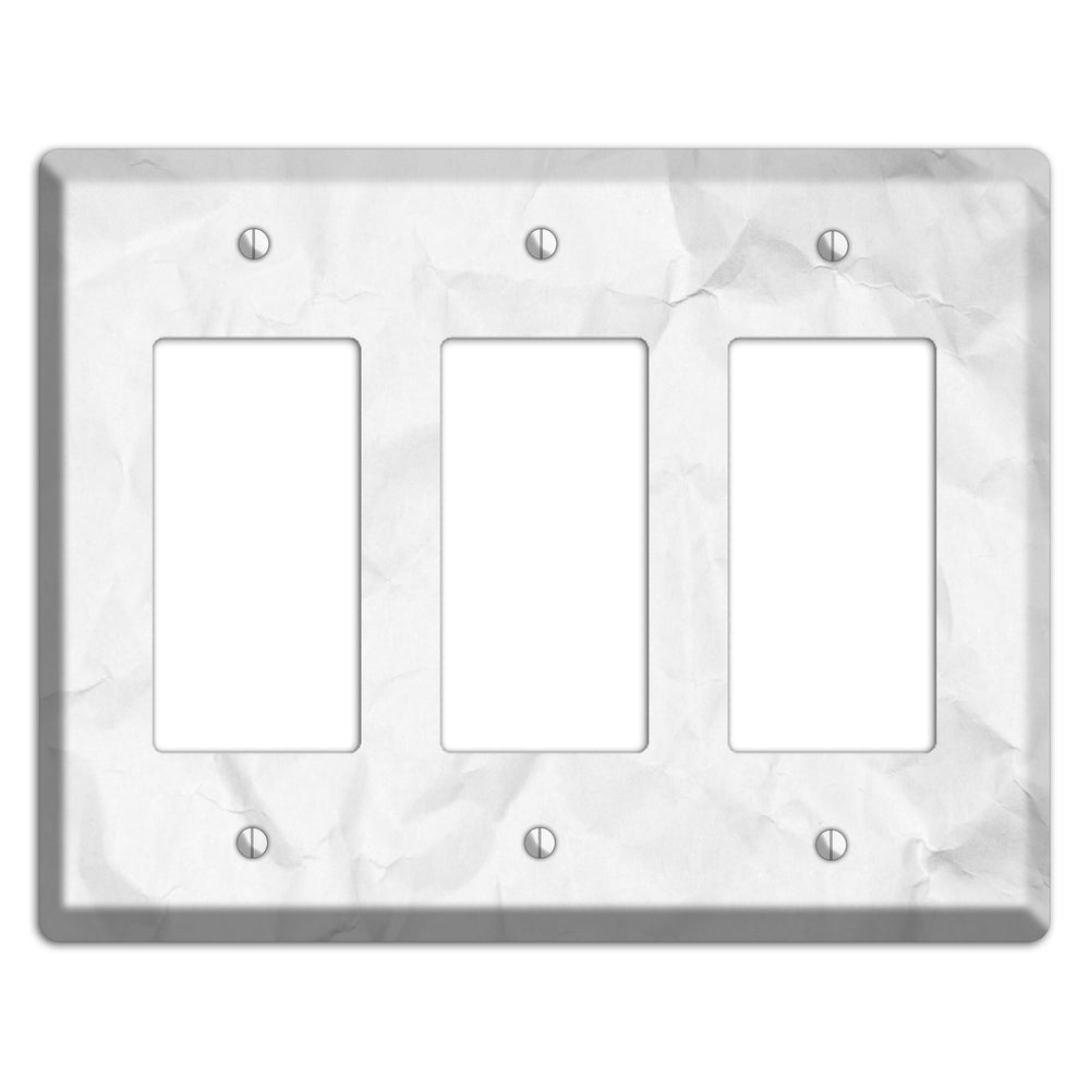 Seashell Crinkled Paper 3 Rocker Wallplate