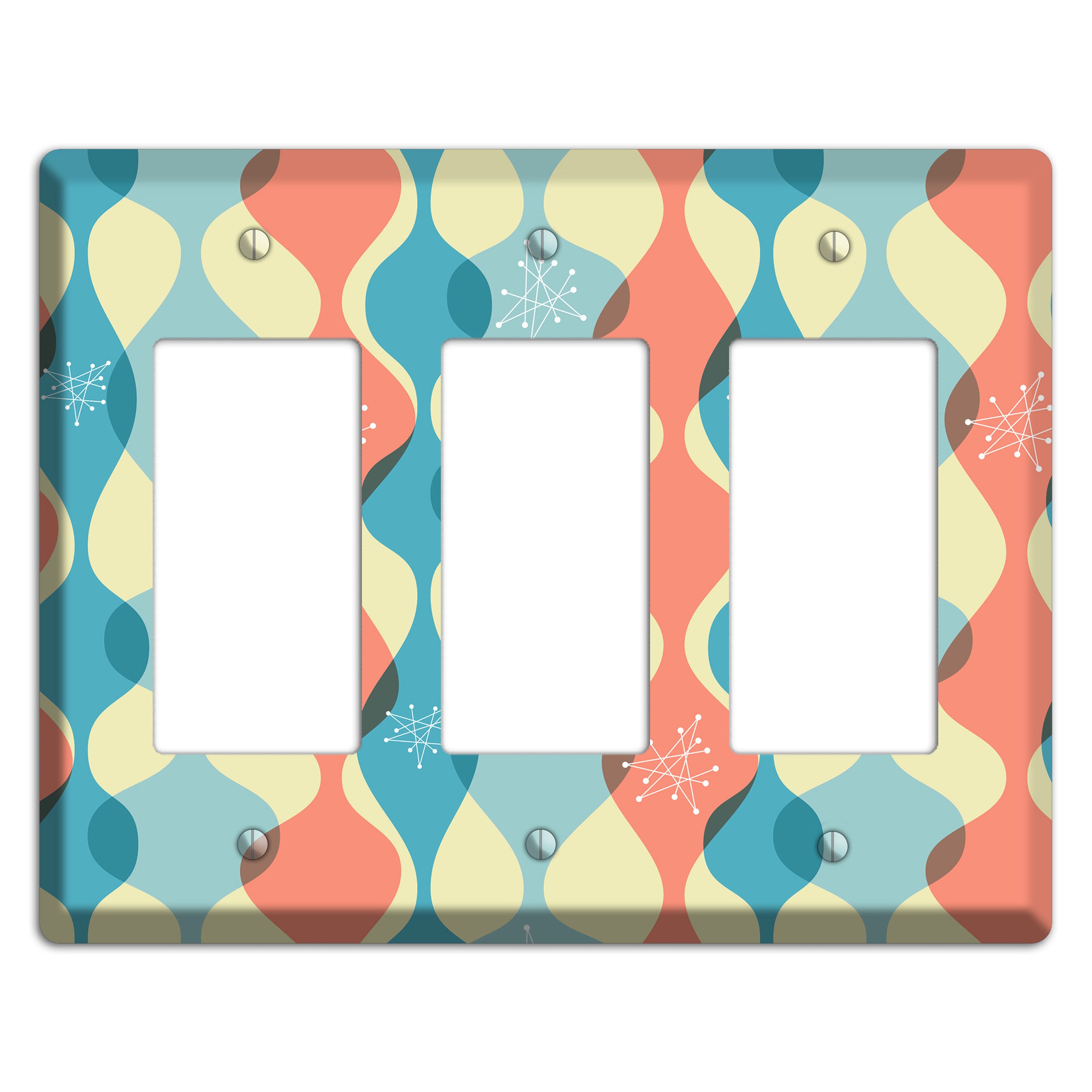 Mid Century Curves 3 Rocker Wallplate