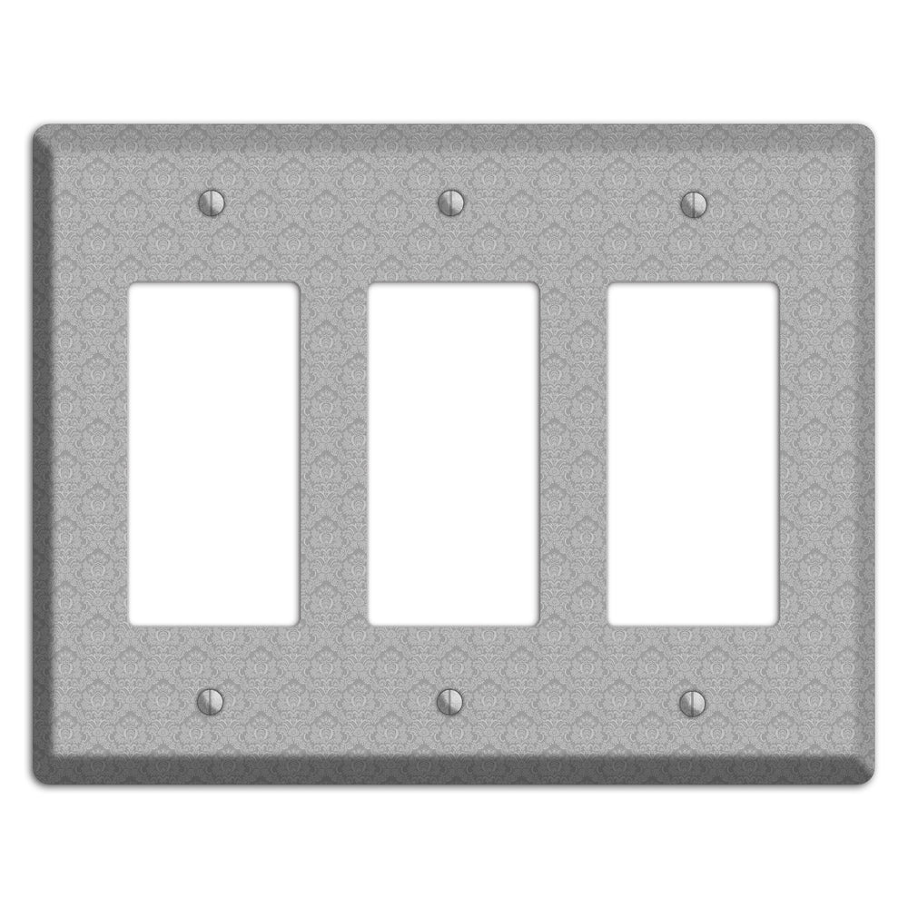 Light Grey Cartouche 3 Rocker Wallplate
