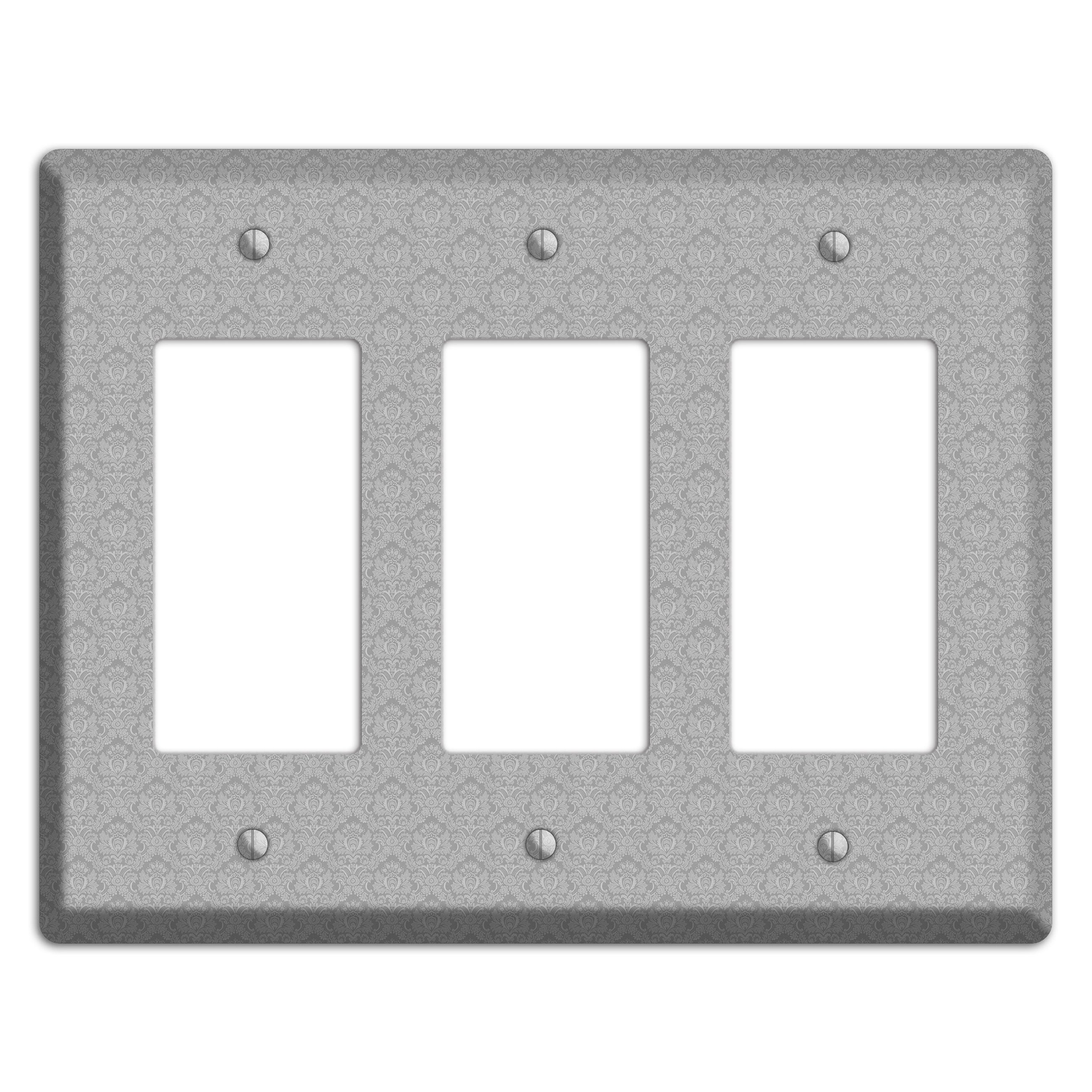 Light Grey Cartouche 3 Rocker Wallplate