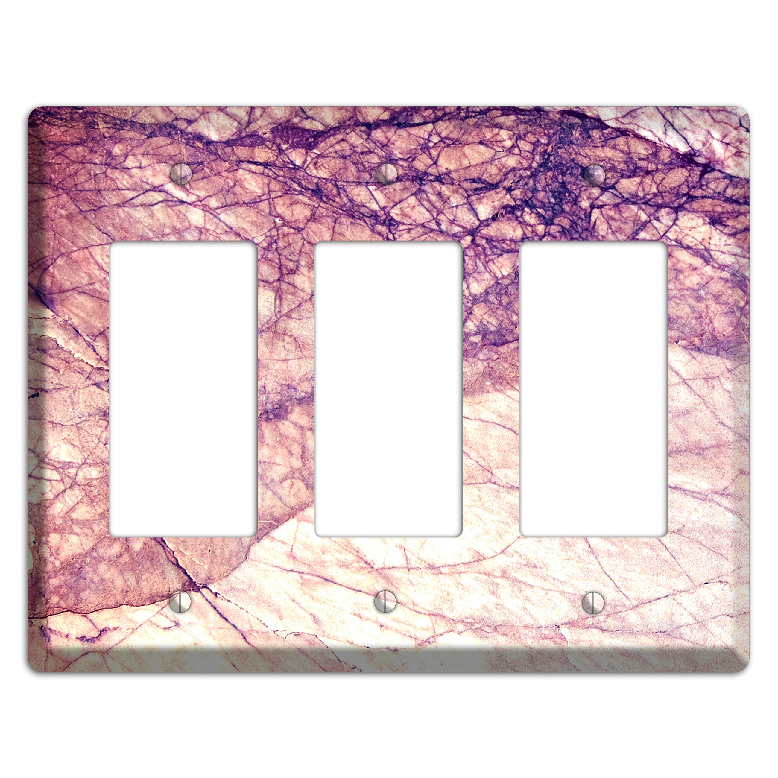Cavern Pink Marble 3 Rocker Wallplate