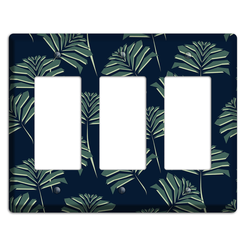 Leaves Style C 3 Rocker Wallplate
