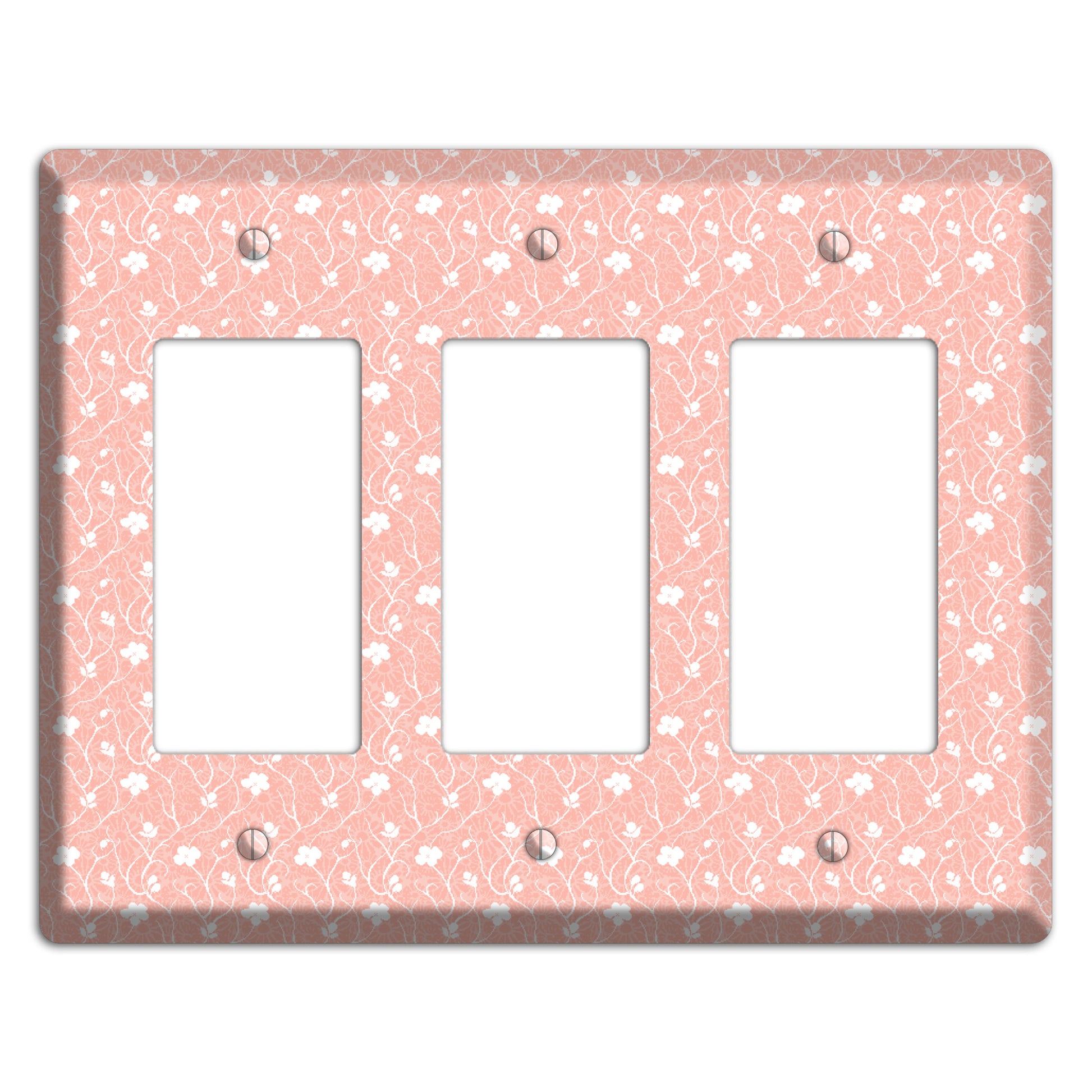 Salmon Sprig 3 Rocker Wallplate