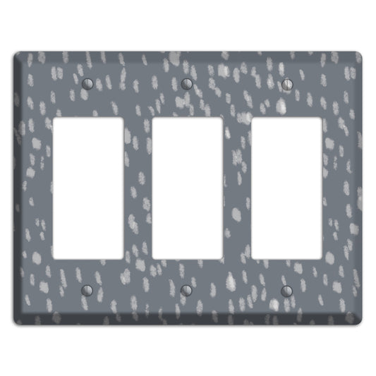 Gray and White Speckle 3 Rocker Wallplate